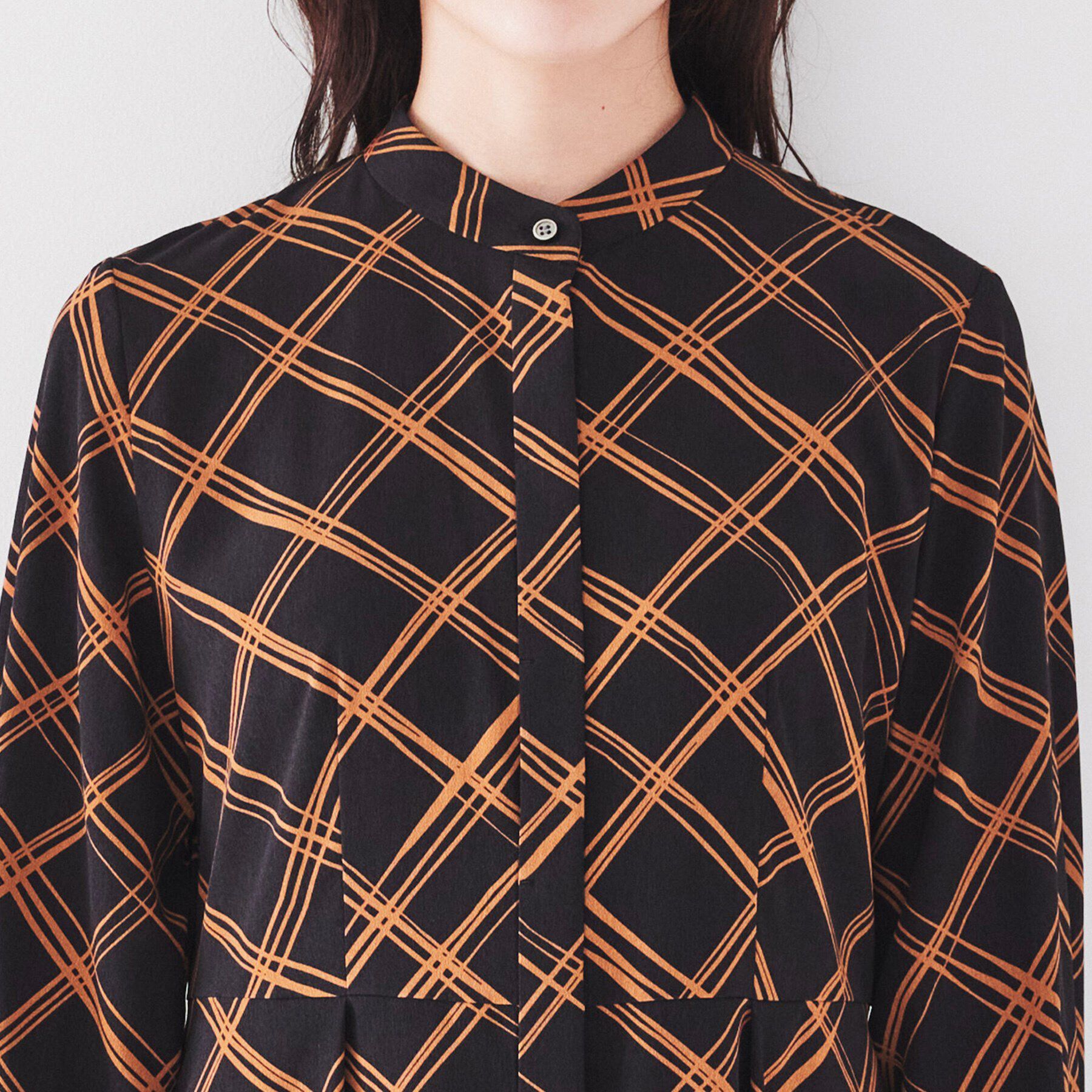 UNTITLED「【2WAY/きちんと感】チェック柄ボウタイワンピース」|ワンピース|