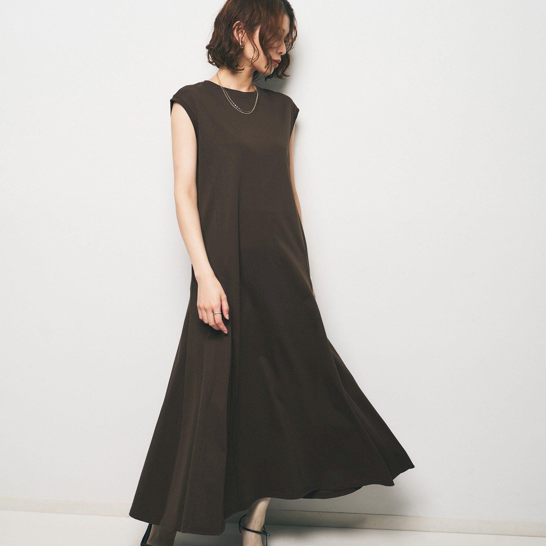 UNTITLED「【Audrey and John Wad】ダブルシルケット天竺ワンピース」|ワンピース|
