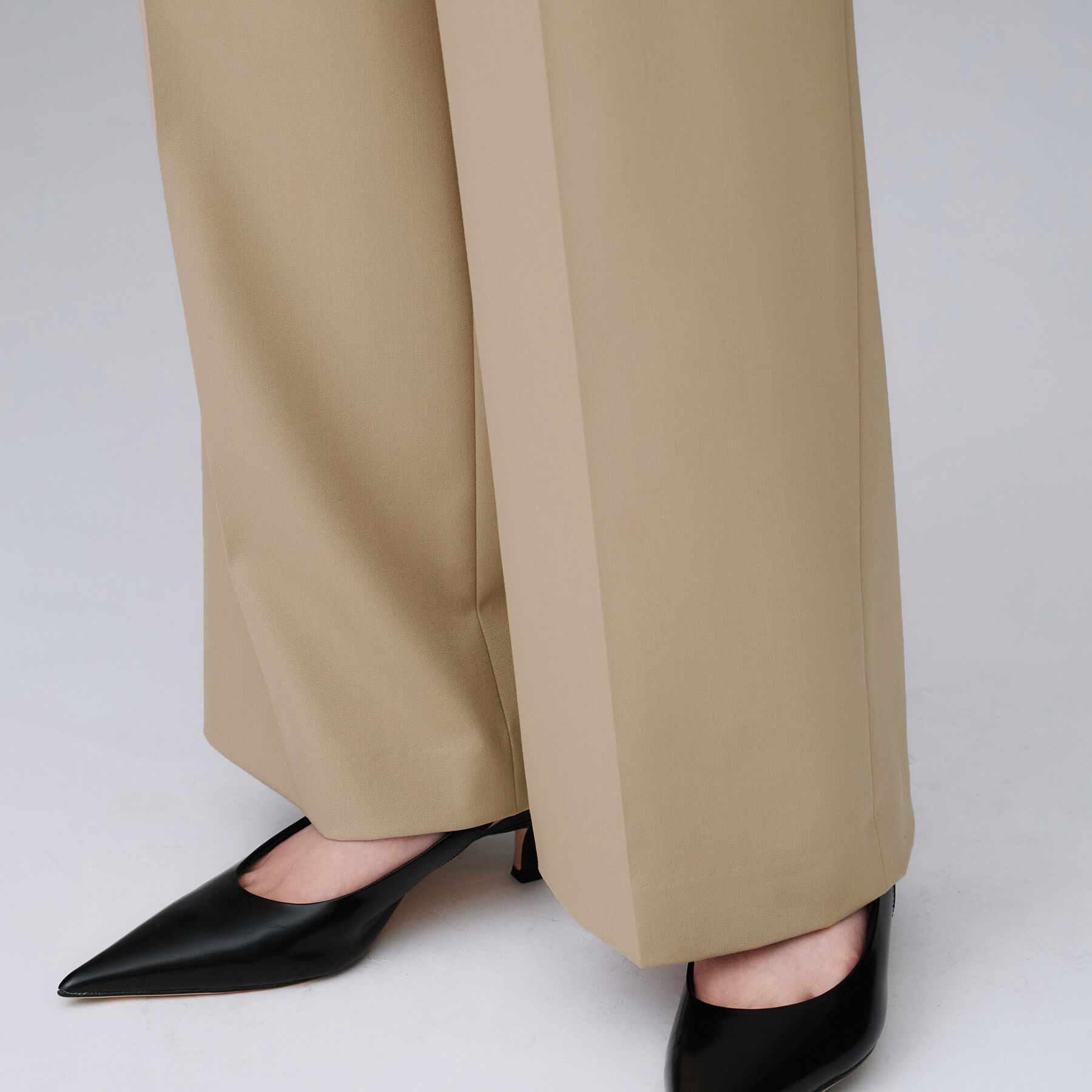 UNTITLED「【洗える/はっ水/後ろウエストゴム】ストレッチ2タックワイドパンツ」|その他|