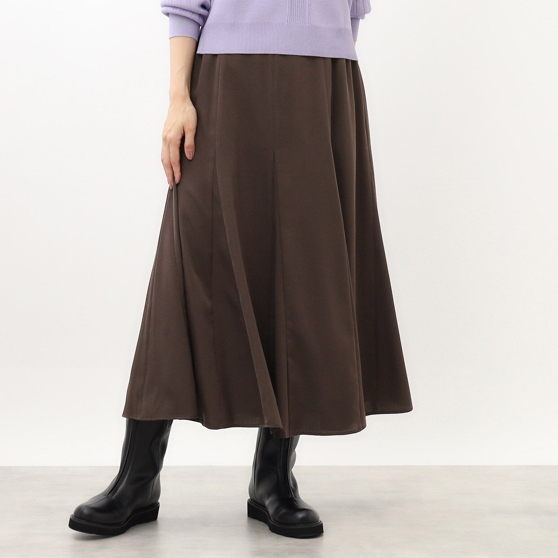 Reflect「【WEB限定カラーあり／手洗い可】マキシフレアスカート」|スカート|ブラウン(043)