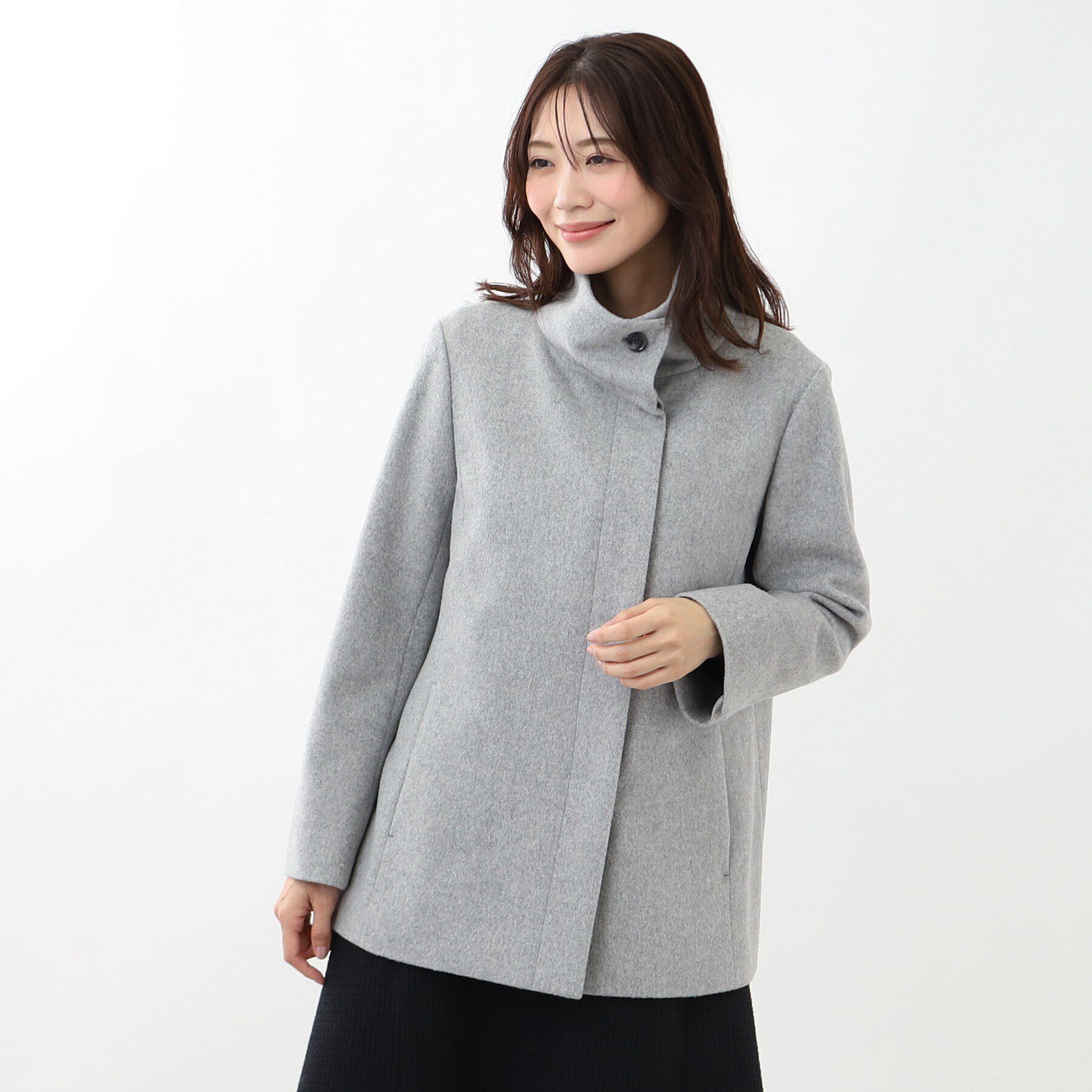 Reflect「【定番人気】スタンドカラーミドルコート」|その他|