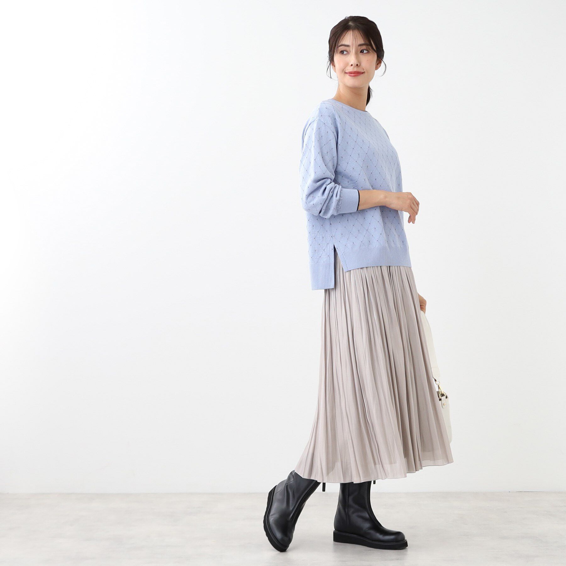 Reflect「【洗える】ラメジャカードニット」|ニット・セーター|