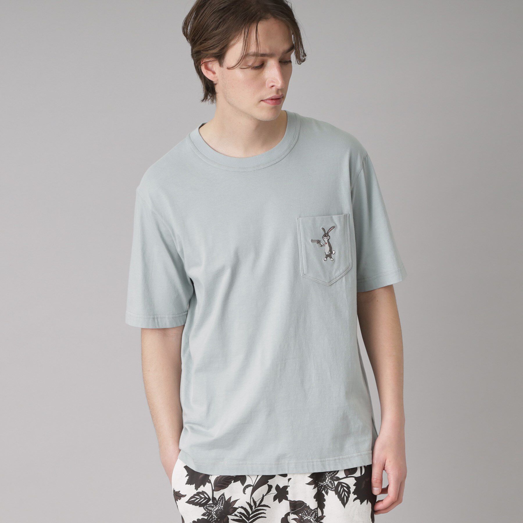 DRESSTERIOR「【接触冷感/UVカット】BACK BREEZE TECH ラビットポケTシャツ」|Tシャツ・カットソー|