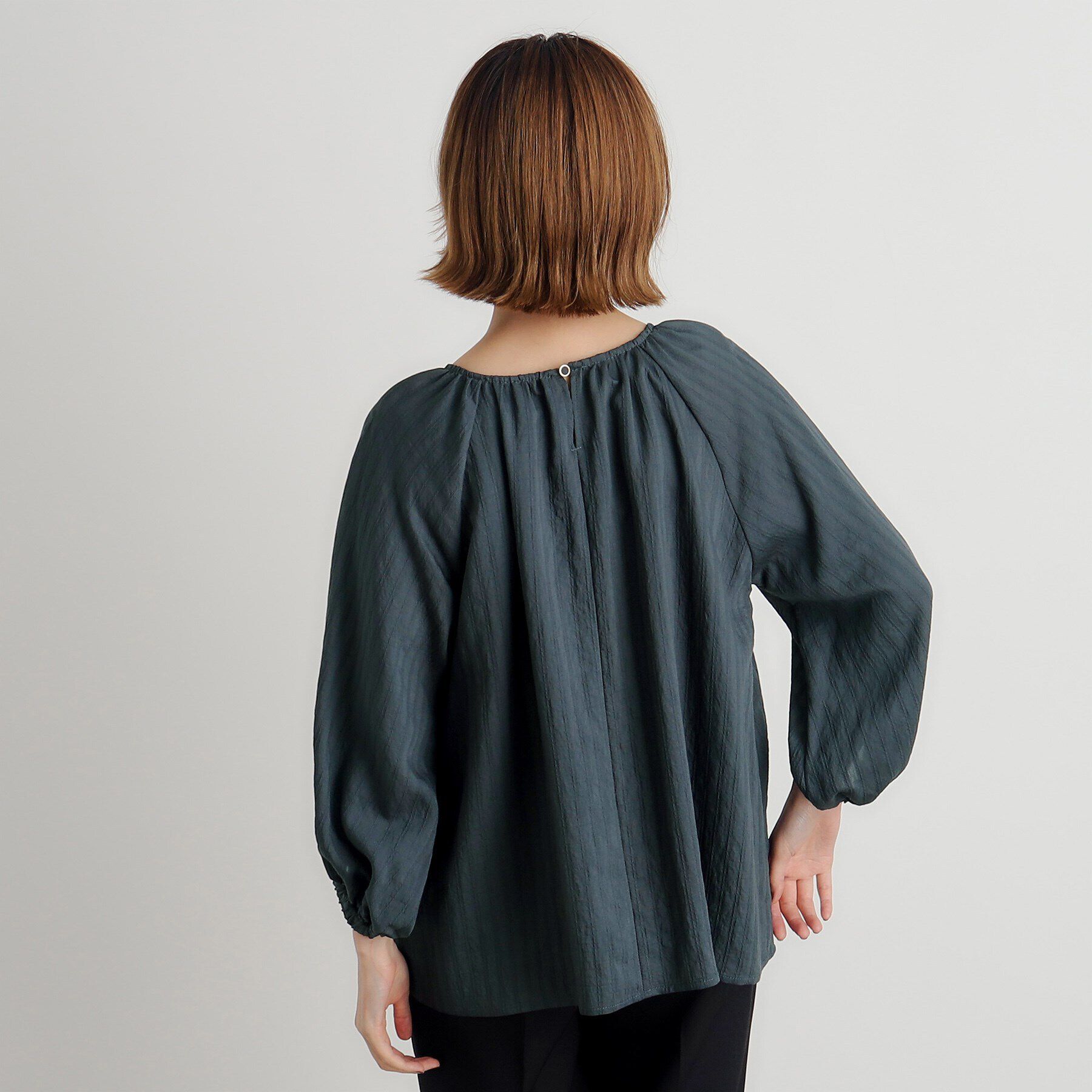 grove「ジャカードギャザーボリュームブラウス」|シャツ・ブラウス|