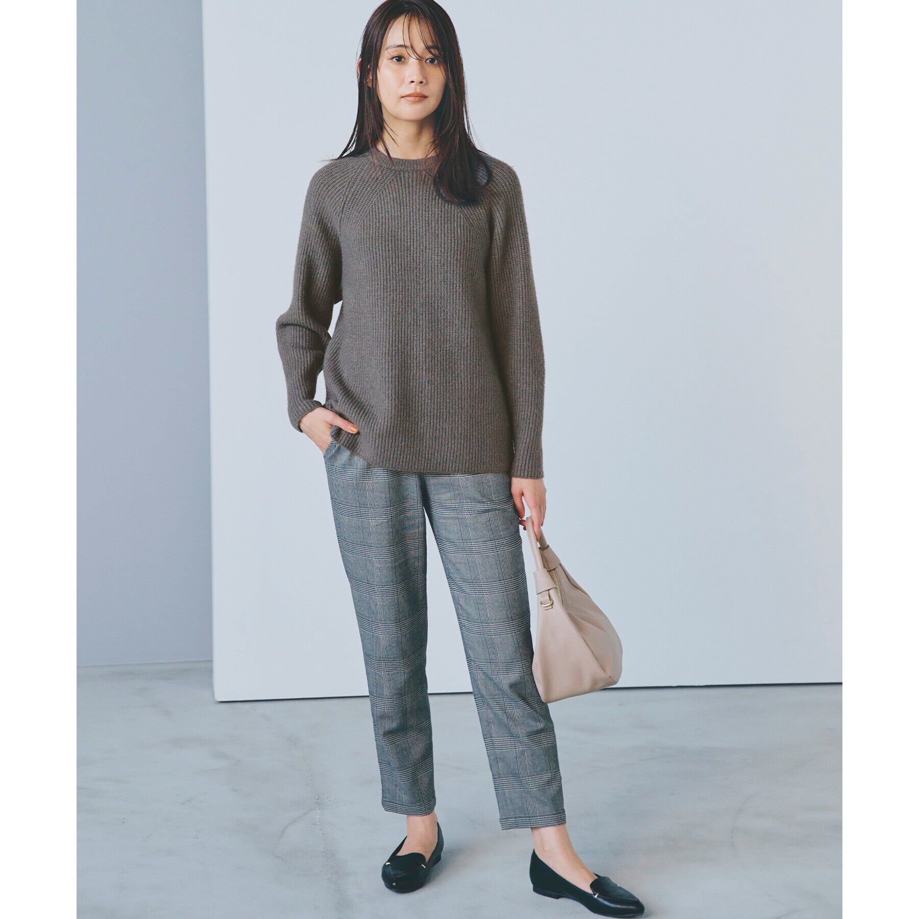 grove「クルーネック畔プルオーバー【洗える】」|ニット・セーター|