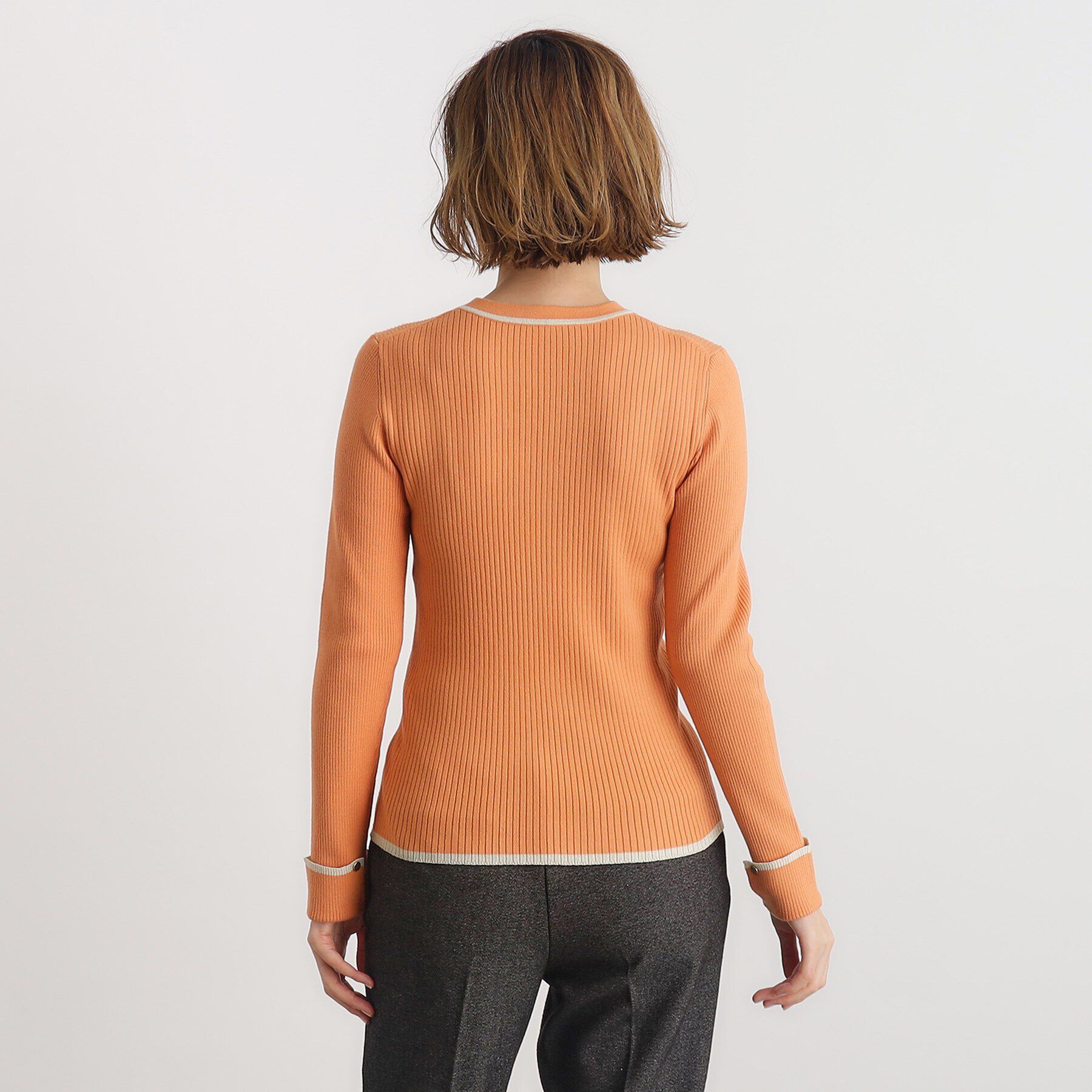 grove「ラメライン折り返しカフス袖ニットプルオーバー」|ニット・セーター|