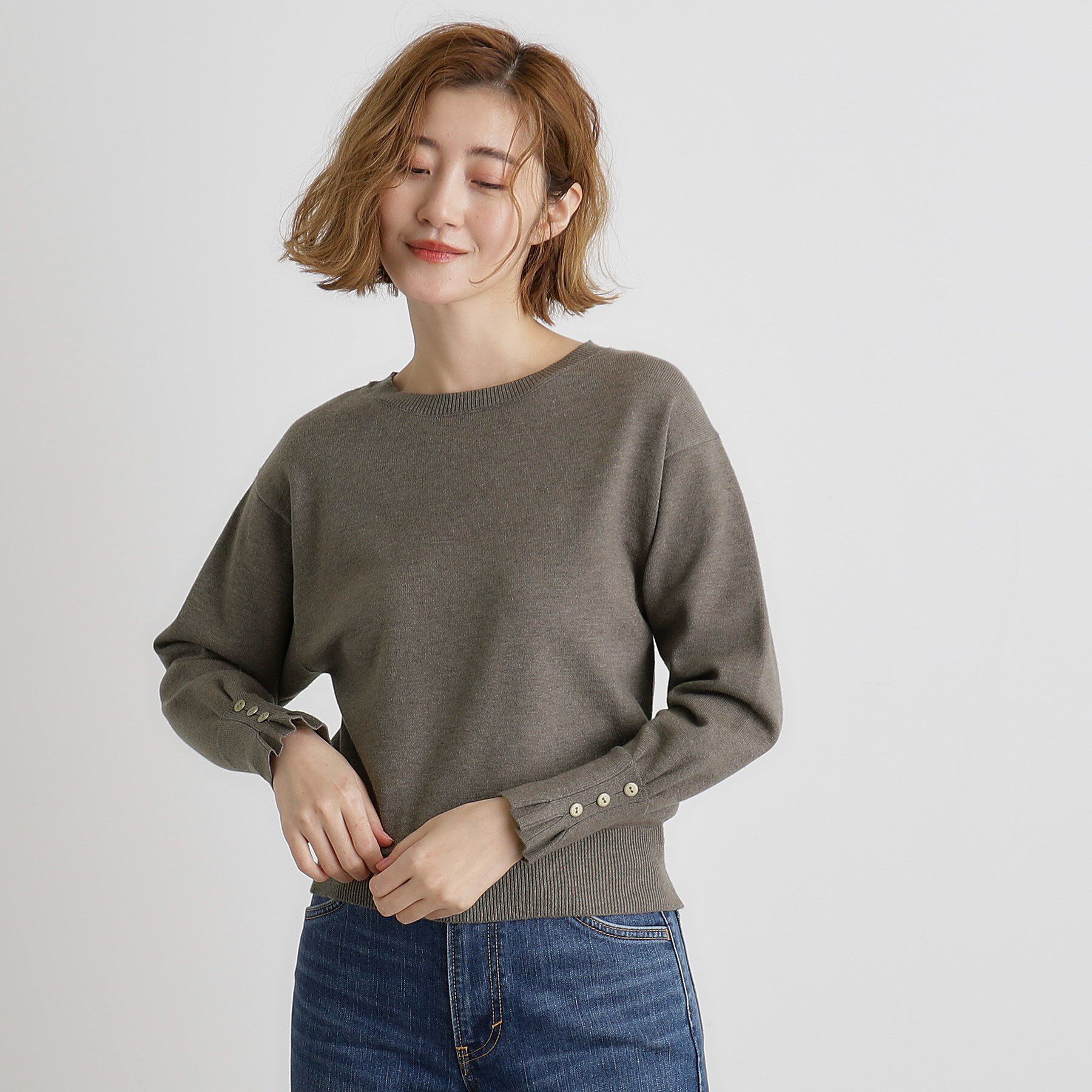 grove「タックスリーブニット」|ニット・セーター|