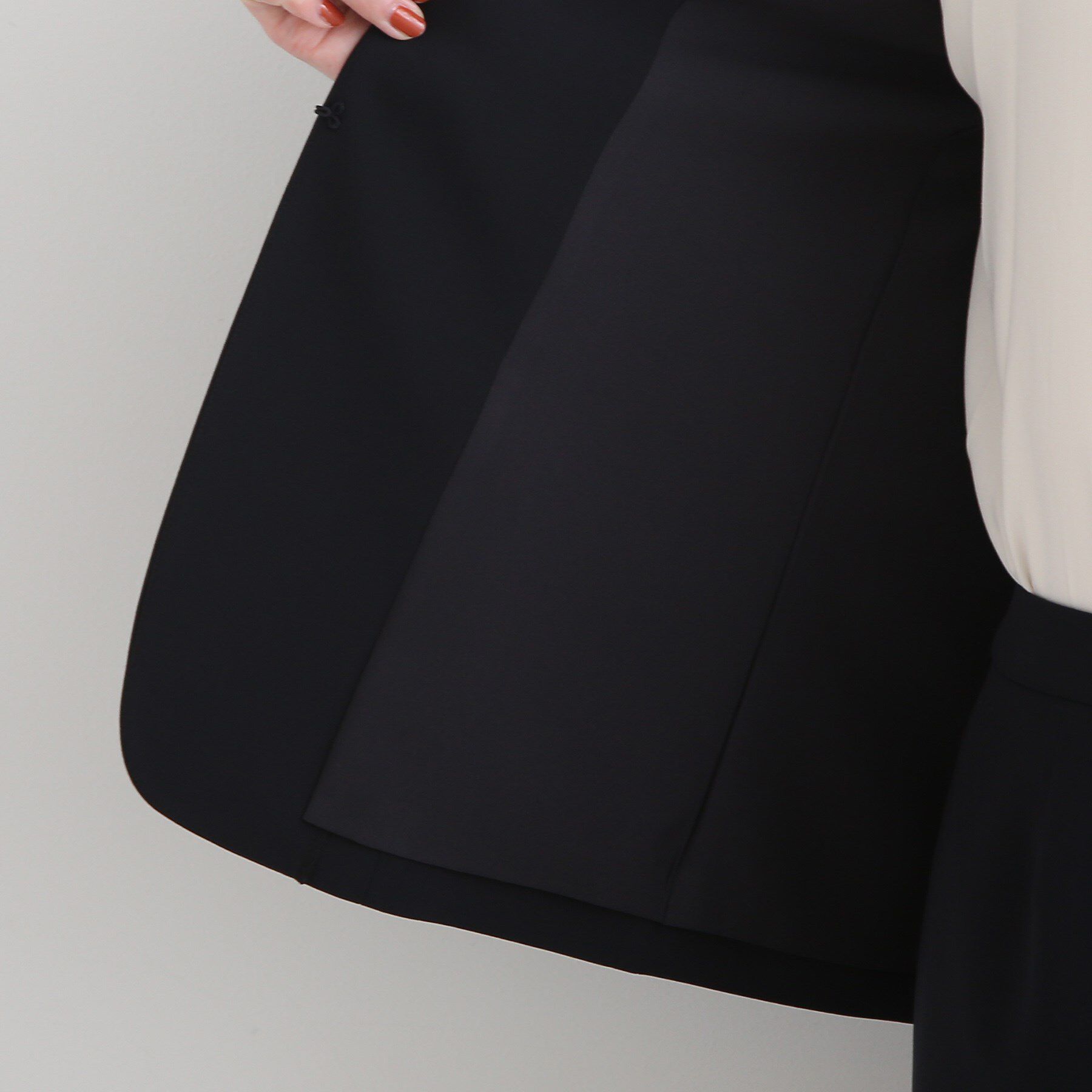 INDIVI「【洗える/UVケア/エコ/日本製】ストレッチノーカラージャケット」|スーツ|