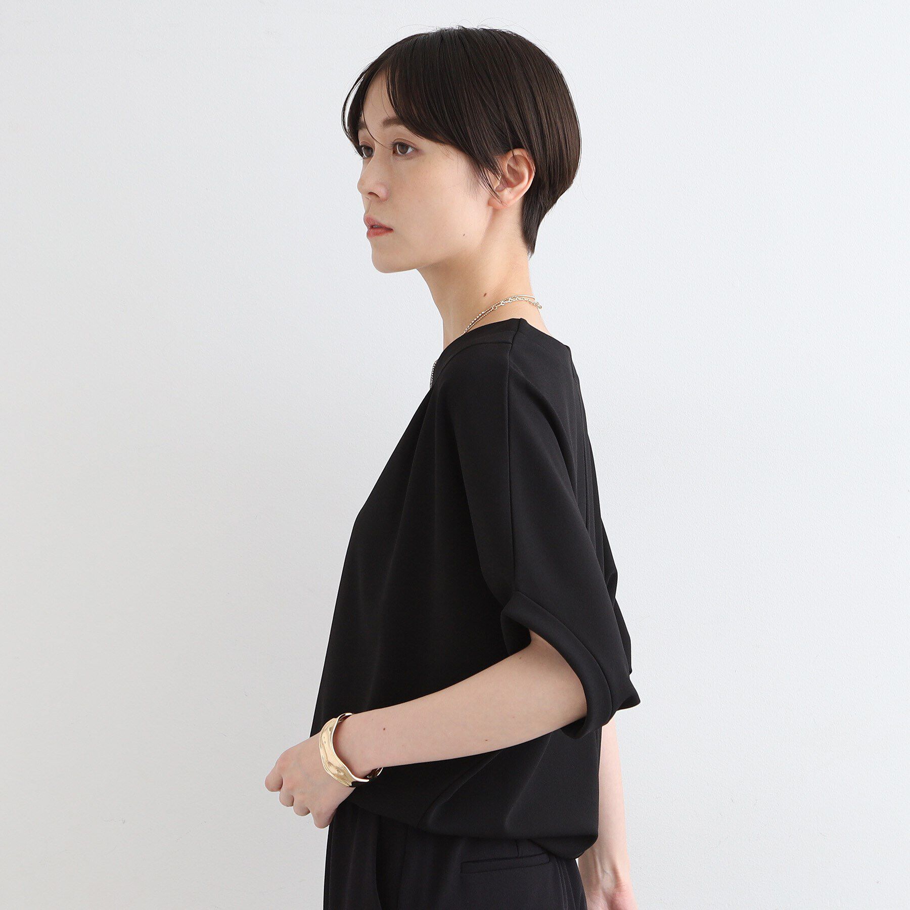 INDIVI「【洗える／UVケア】ドルマンスリーブフォルムトップス」|Tシャツ・カットソー|