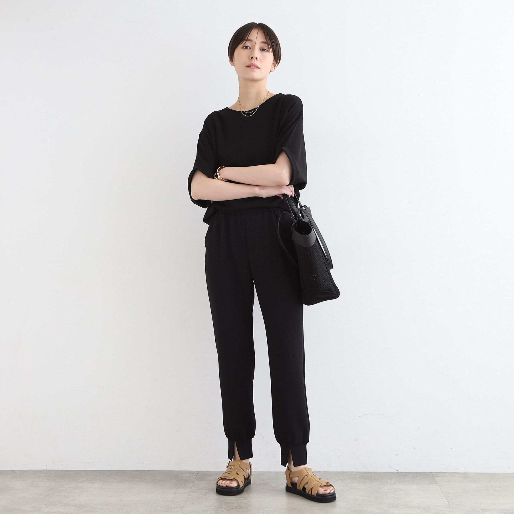 INDIVI「【洗える／UVケア／トレンド】ジョグパンツ」|その他|