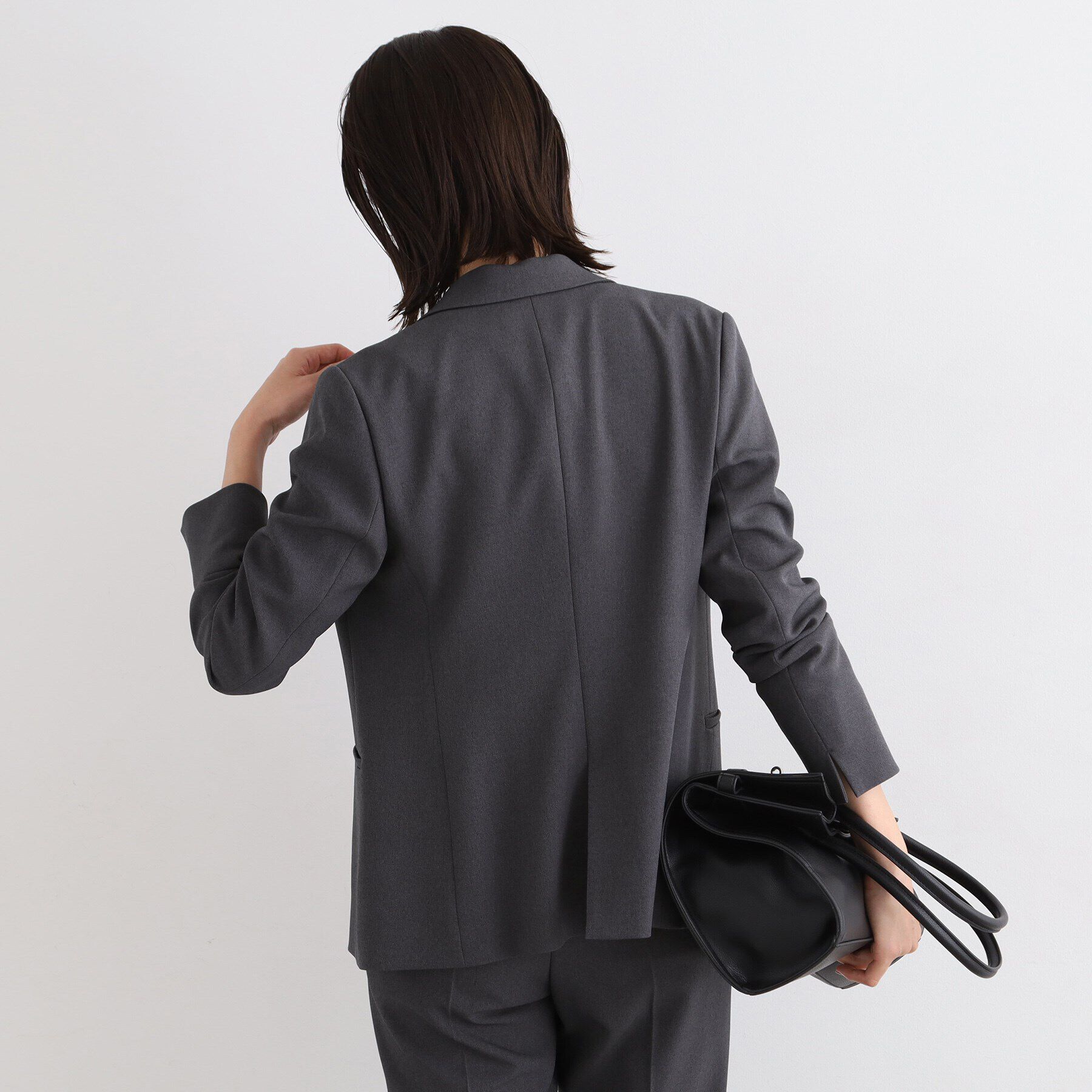 INDIVI「【定番スーツ／洗える／メランジ】ウールライクテーラードジャケット」|スーツ|