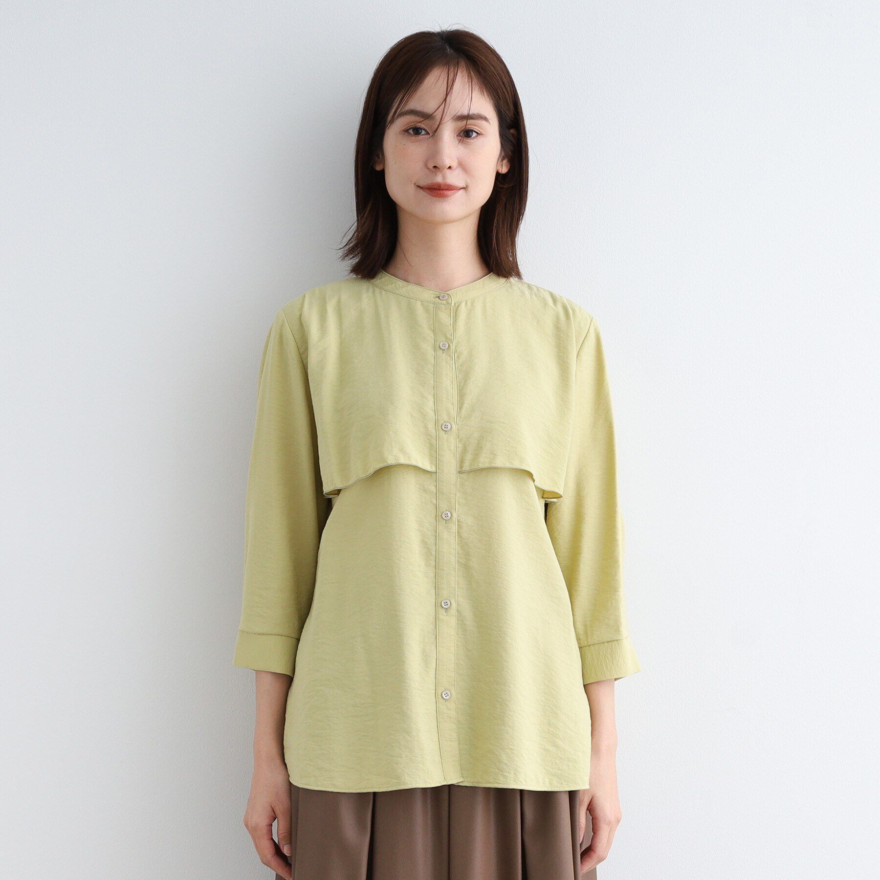 INDIVI「【洗える】ヨークデザインブラウス」|シャツ・ブラウス|