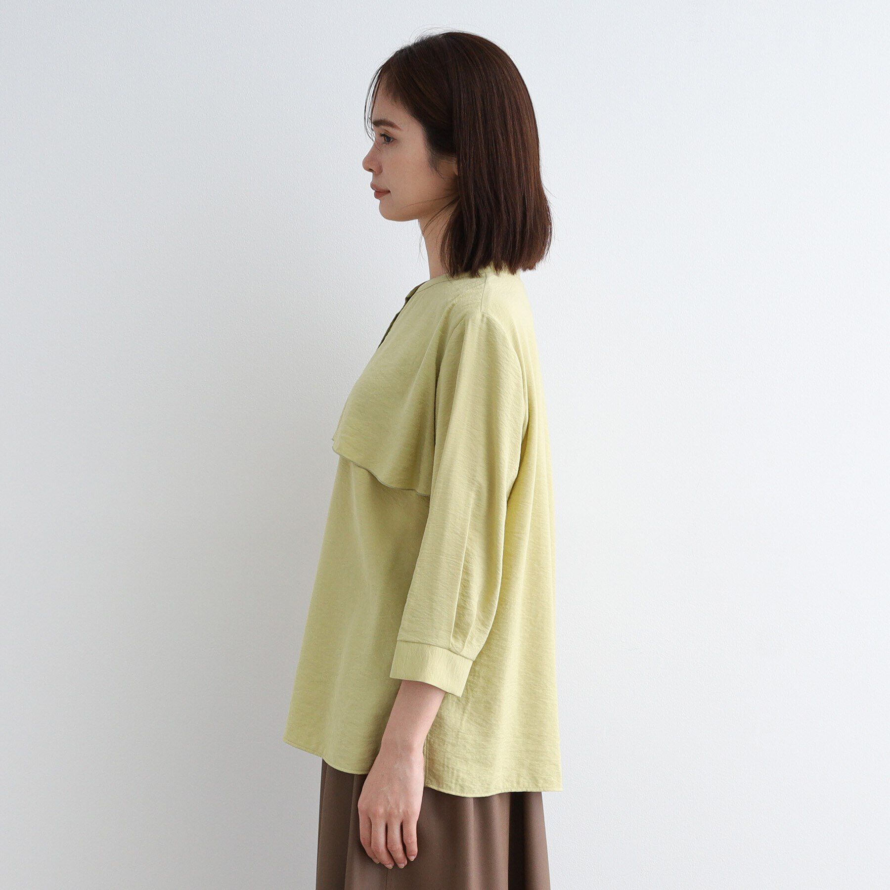 INDIVI「【洗える】ヨークデザインブラウス」|シャツ・ブラウス|