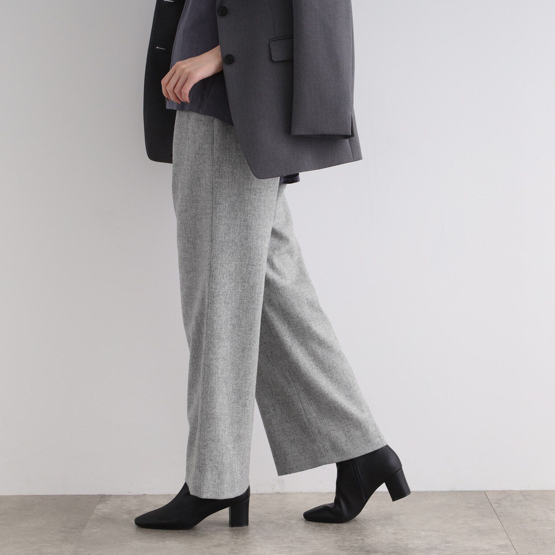 INDIVI「【褒められパンツ／ウール混】ワイドパンツ」|その他|
