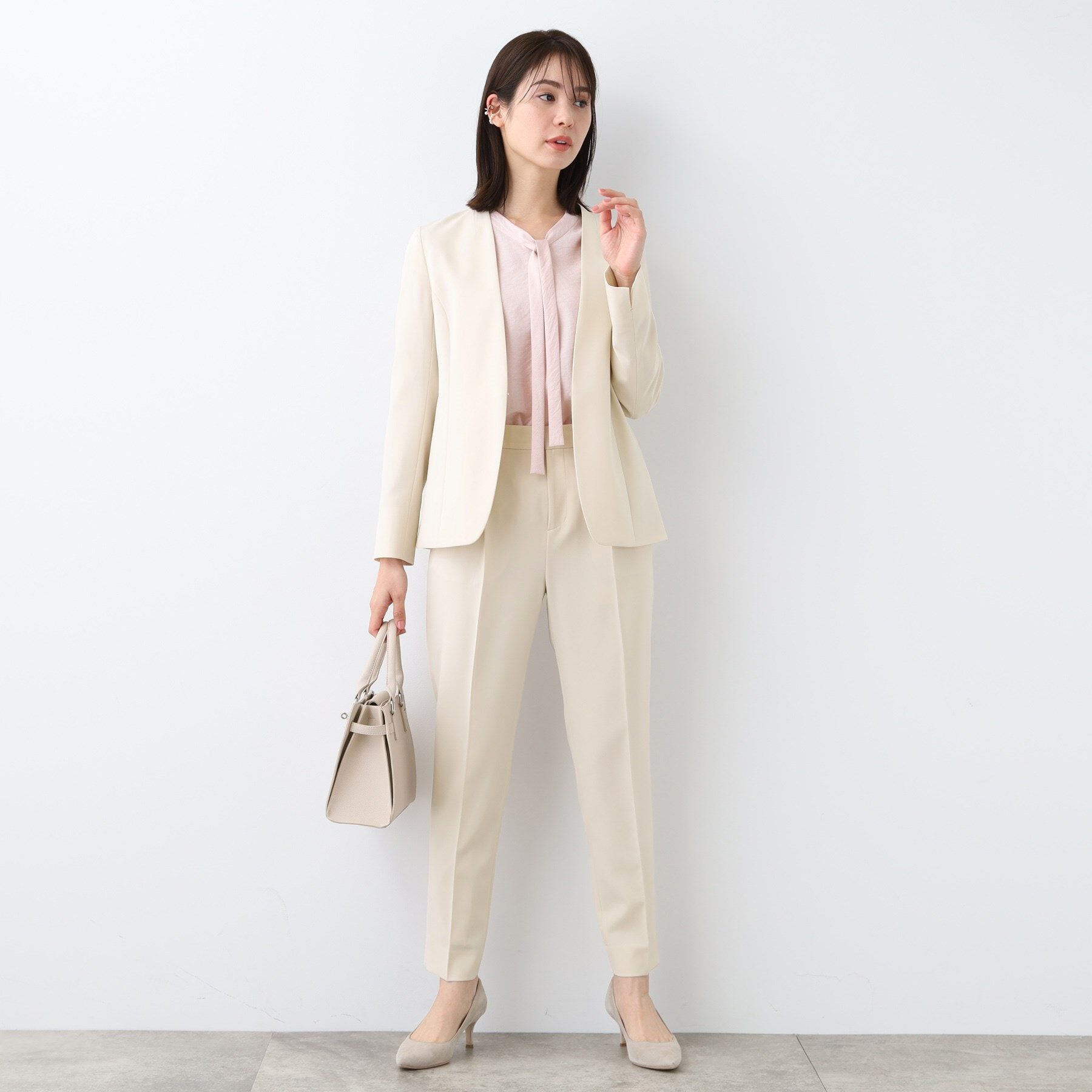 INDIVI「【洗える／UVケア／スーツ】ストレッチタックテーパードパンツ」|その他|