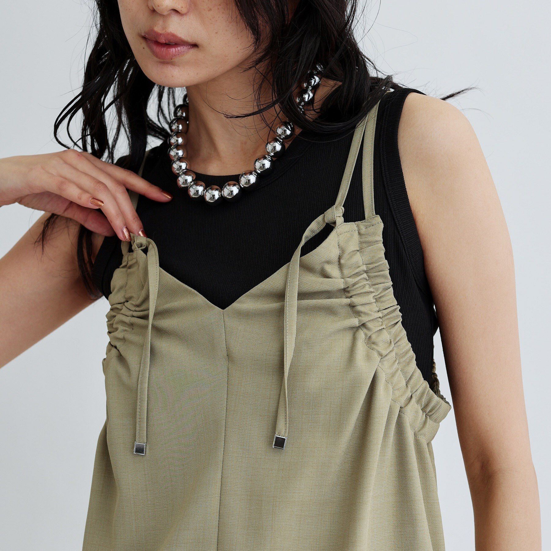 GALLEST「ギャザーストラップワンピース」|ワンピース|