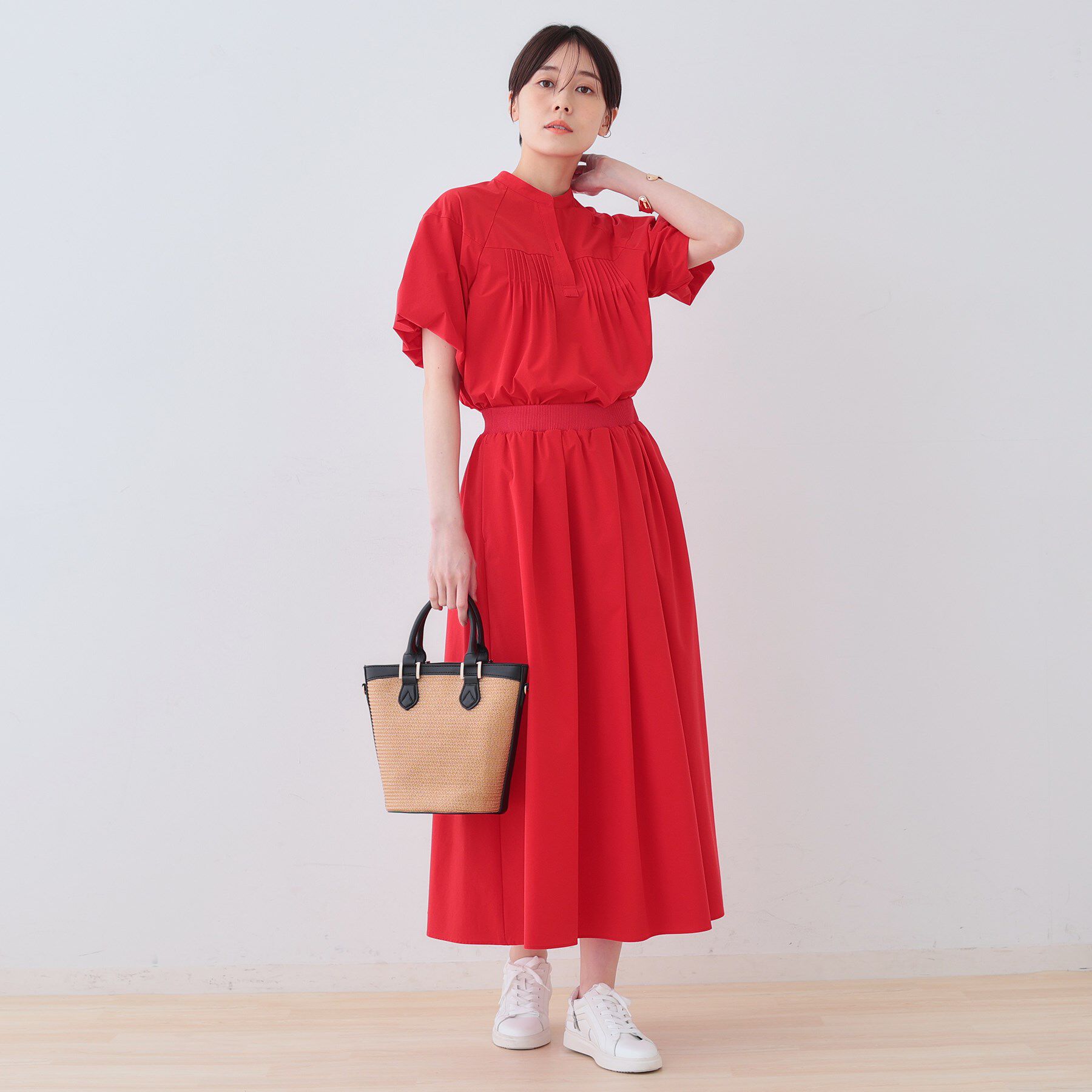 INDIVI「【通気性◎撥水／UV／SETUP可能】アクティブブラウス」|シャツ・ブラウス|