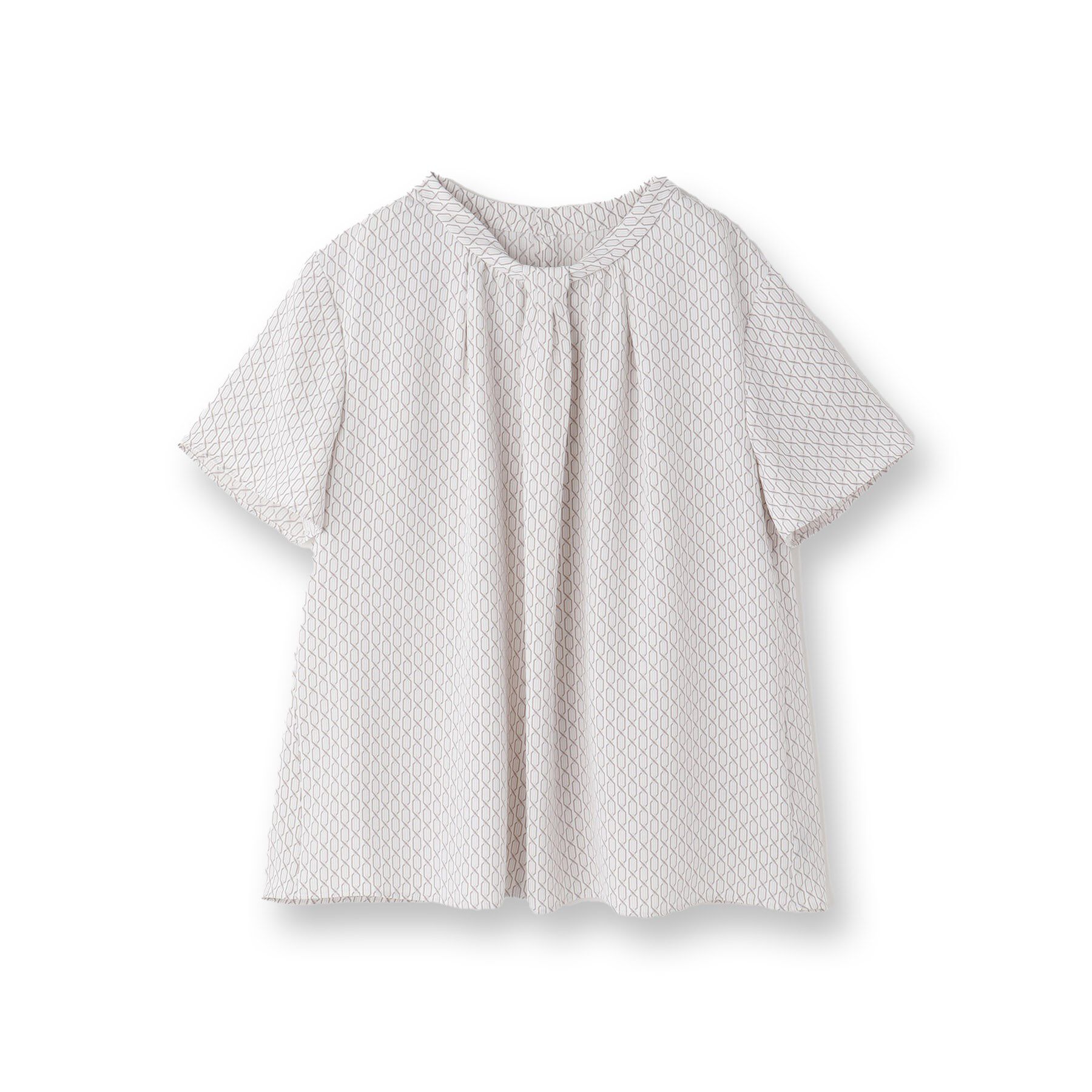 INDIVI「【UVケア】モノグラム ボウタイデザインブラウス」|シャツ・ブラウス|