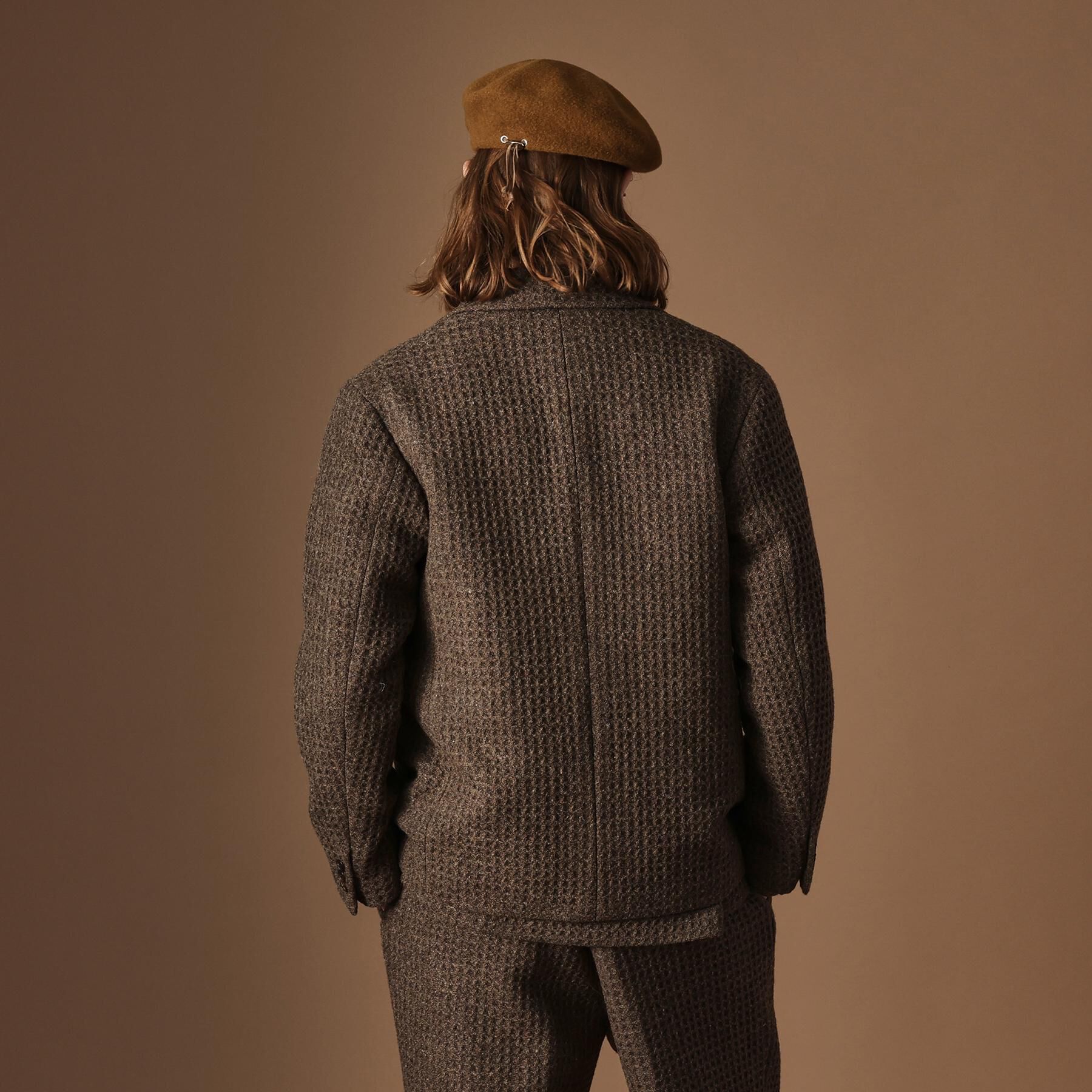 40CARATS&525「【Sサイズ～】ウール混ワッフルジャケット」|テーラードジャケット|