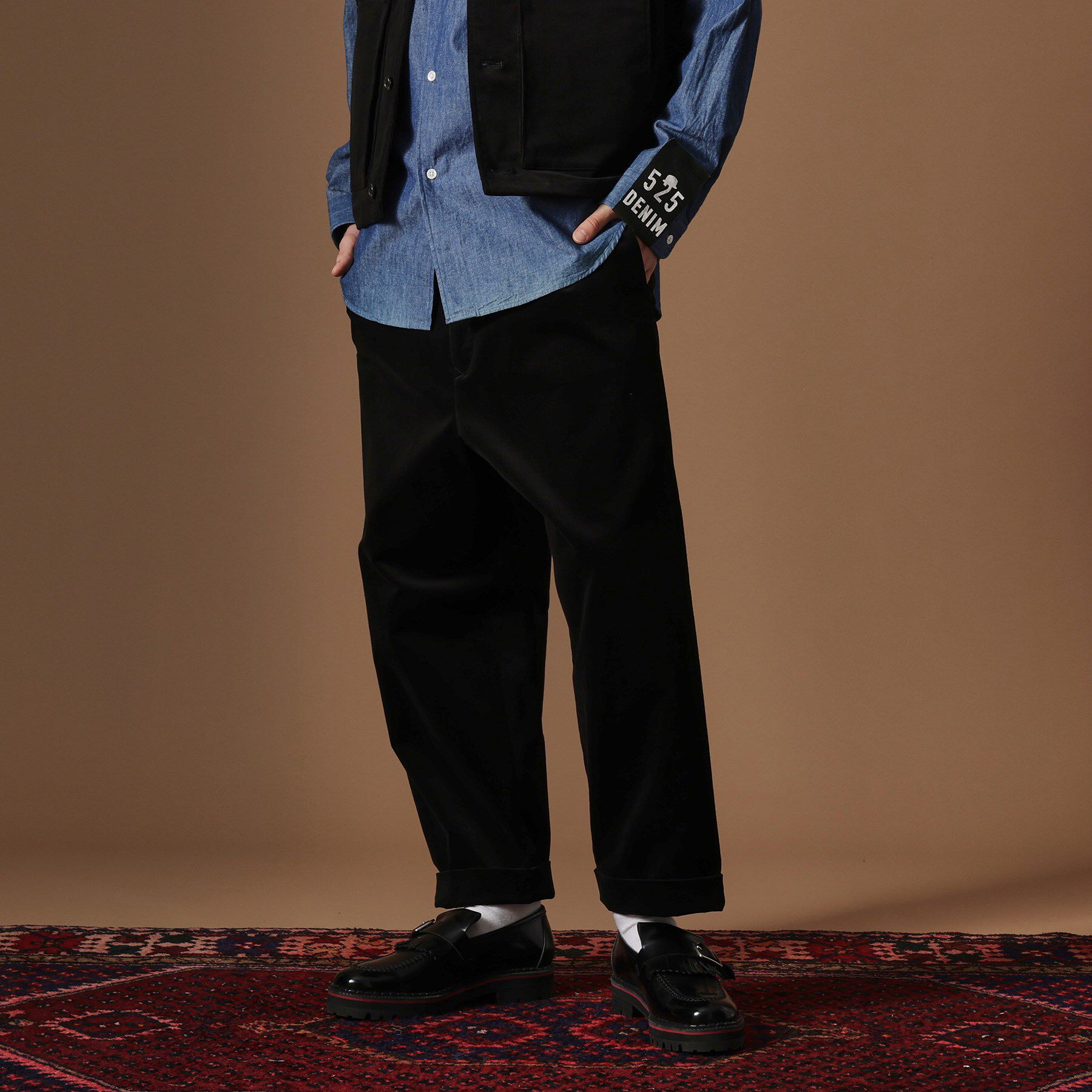 40CARATS&525「【Sサイズ～】コーデュロイペグトップパンツ」|その他|ブラック(019)