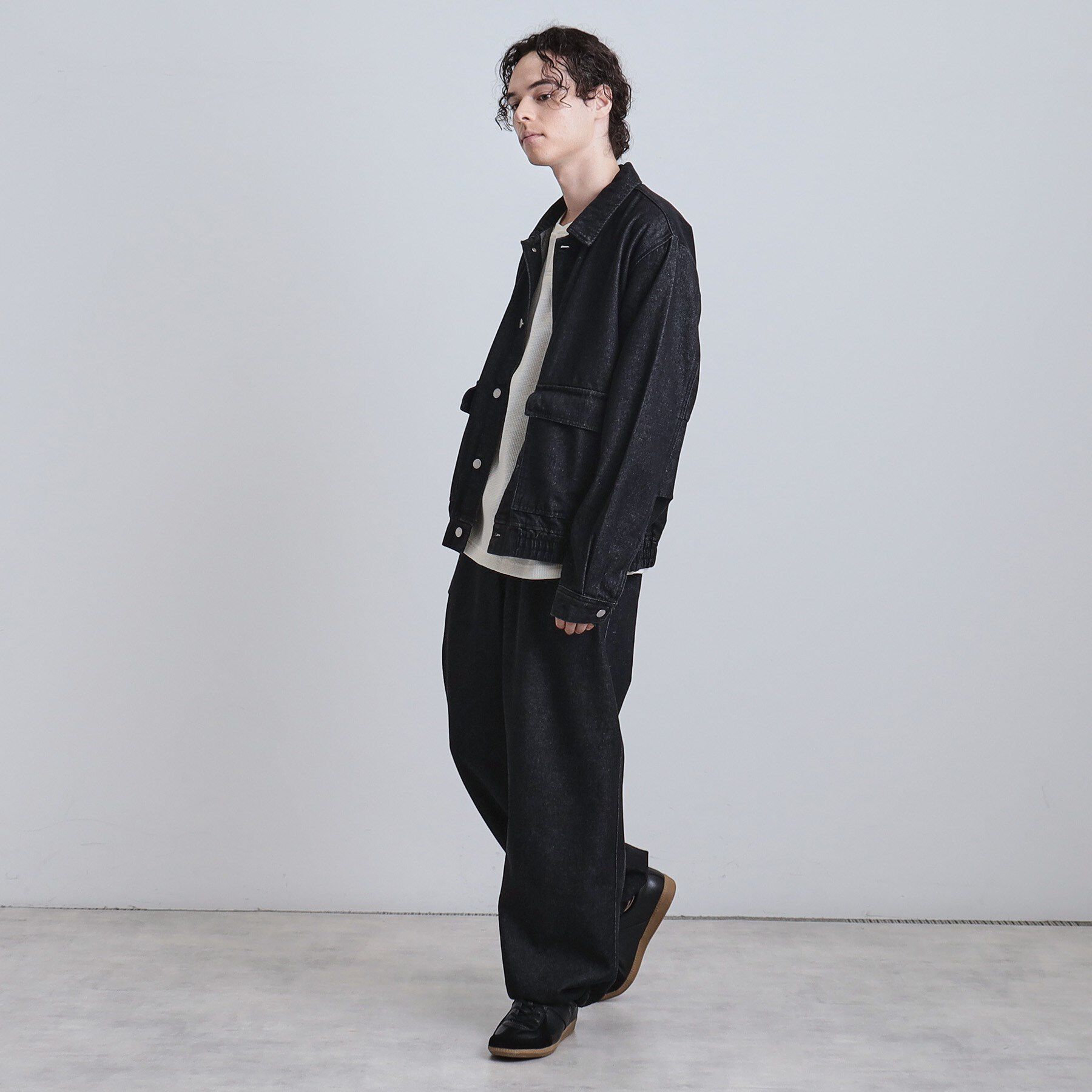 tk.TAKEO KIKUCHI「【上下2点セット】デニムブルゾン＋ワイドデニムパンツ」|スーツ|