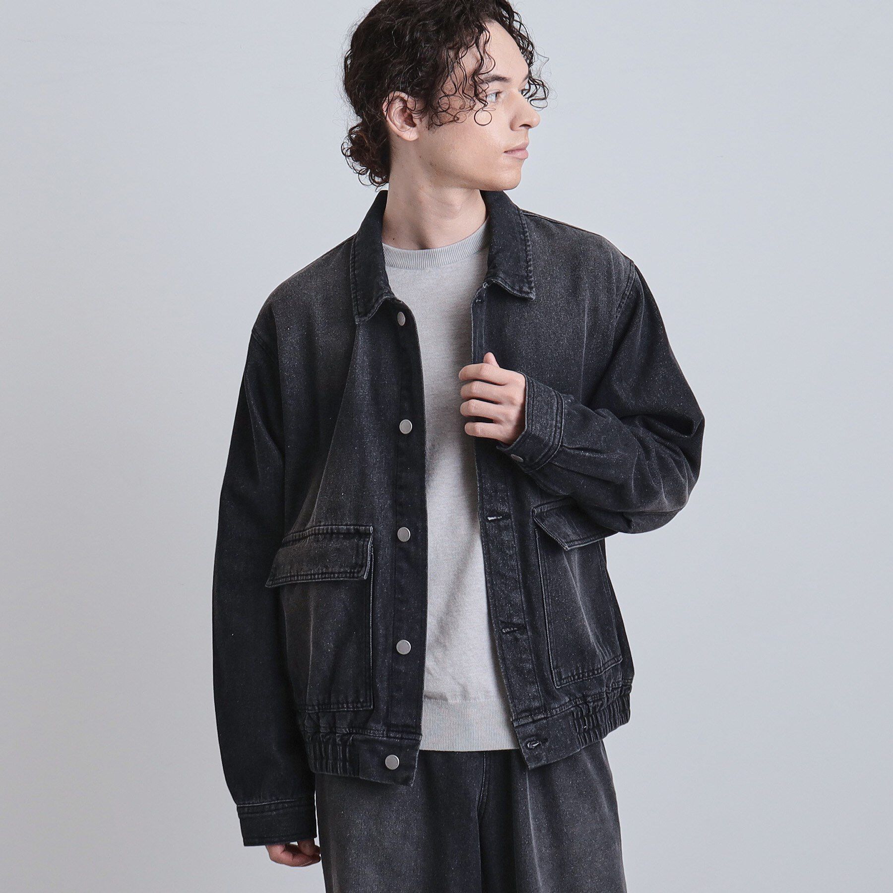 tk.TAKEO KIKUCHI「【上下2点セット】デニムブルゾン＋ワイドデニムパンツ」|スーツ|