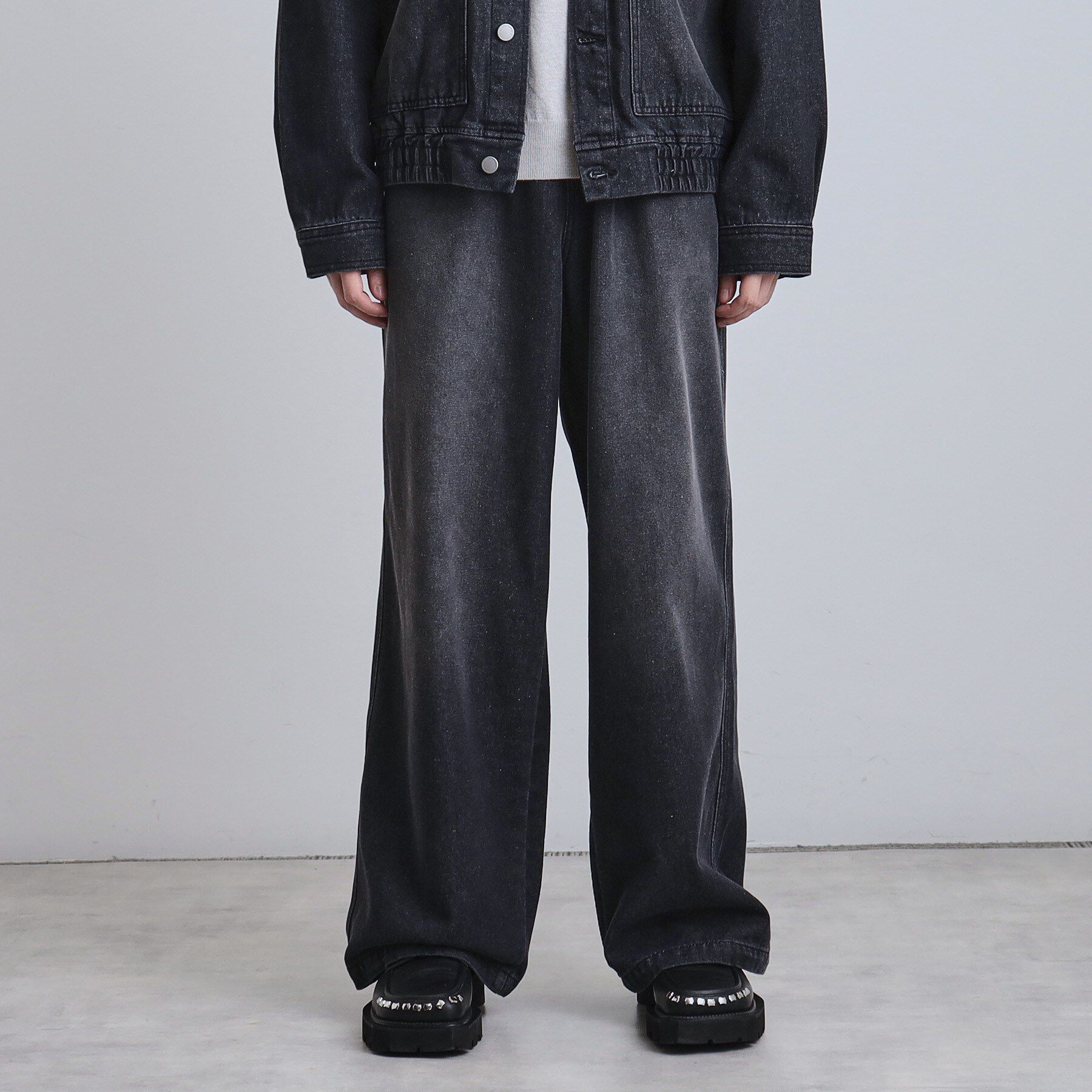 tk.TAKEO KIKUCHI「【上下2点セット】デニムブルゾン＋ワイドデニムパンツ」|スーツ|