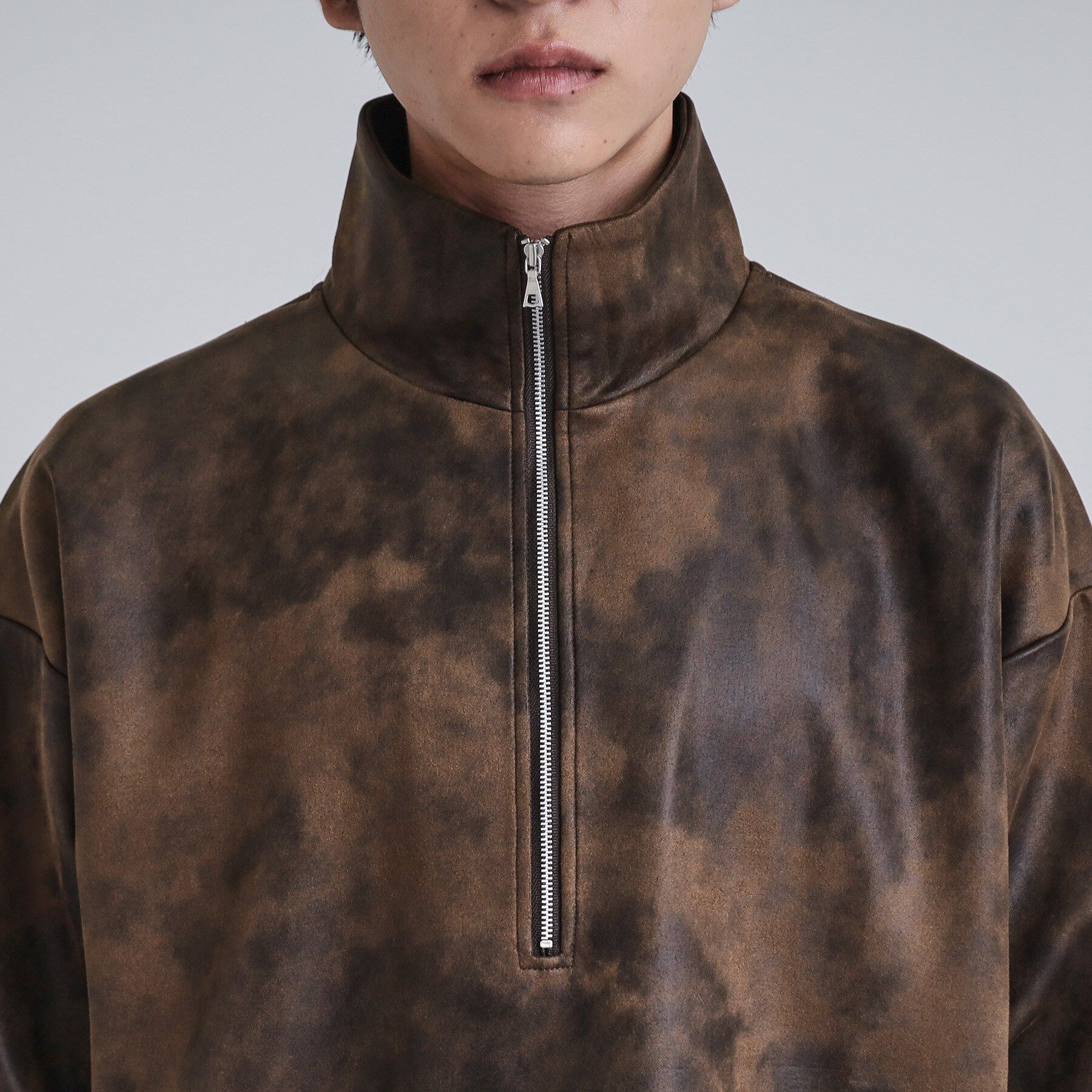 tk.TAKEO KIKUCHI「ヴィンテージライクプリント ハーフジッププルオーバー」|Tシャツ・カットソー|