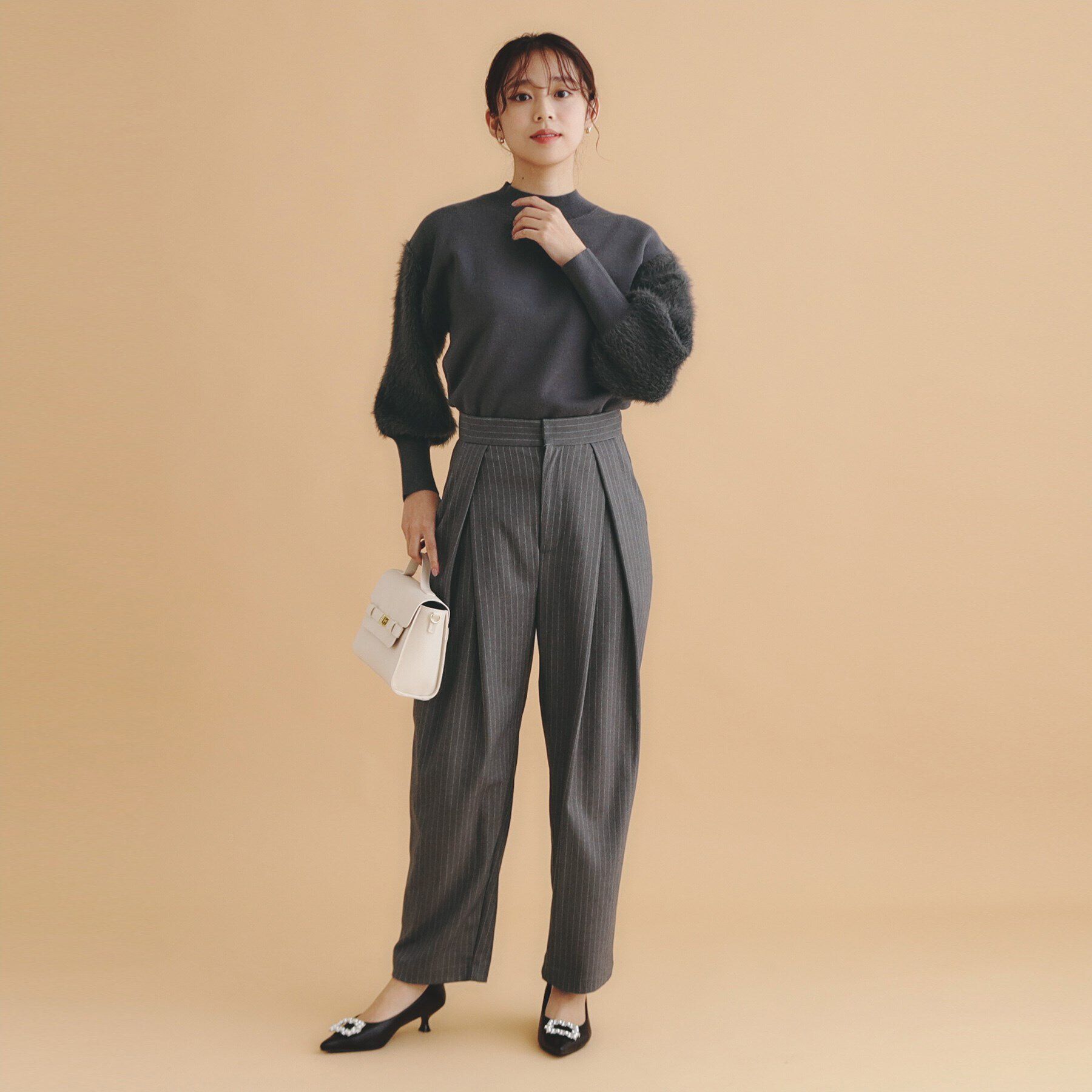 index「ストレッチ ストライプカービィパンツ【洗濯機洗い可/イージーアイロン】」|その他|