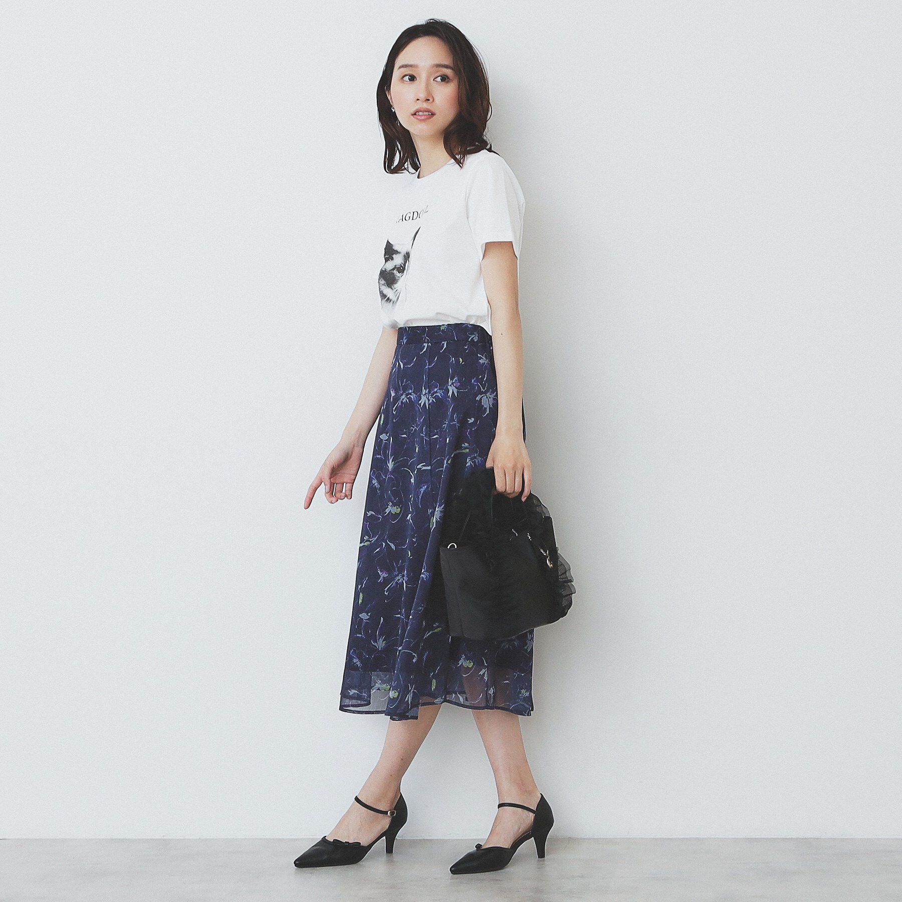 index「ねこプリントTシャツ【洗濯機洗い可】」|Tシャツ・カットソー|