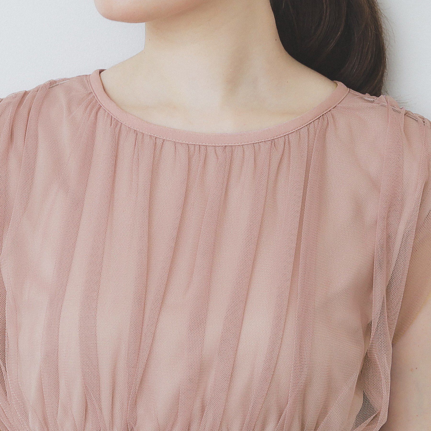 index「チュールレイヤードペプラムブラウス【洗濯機洗い可】」|シャツ・ブラウス|