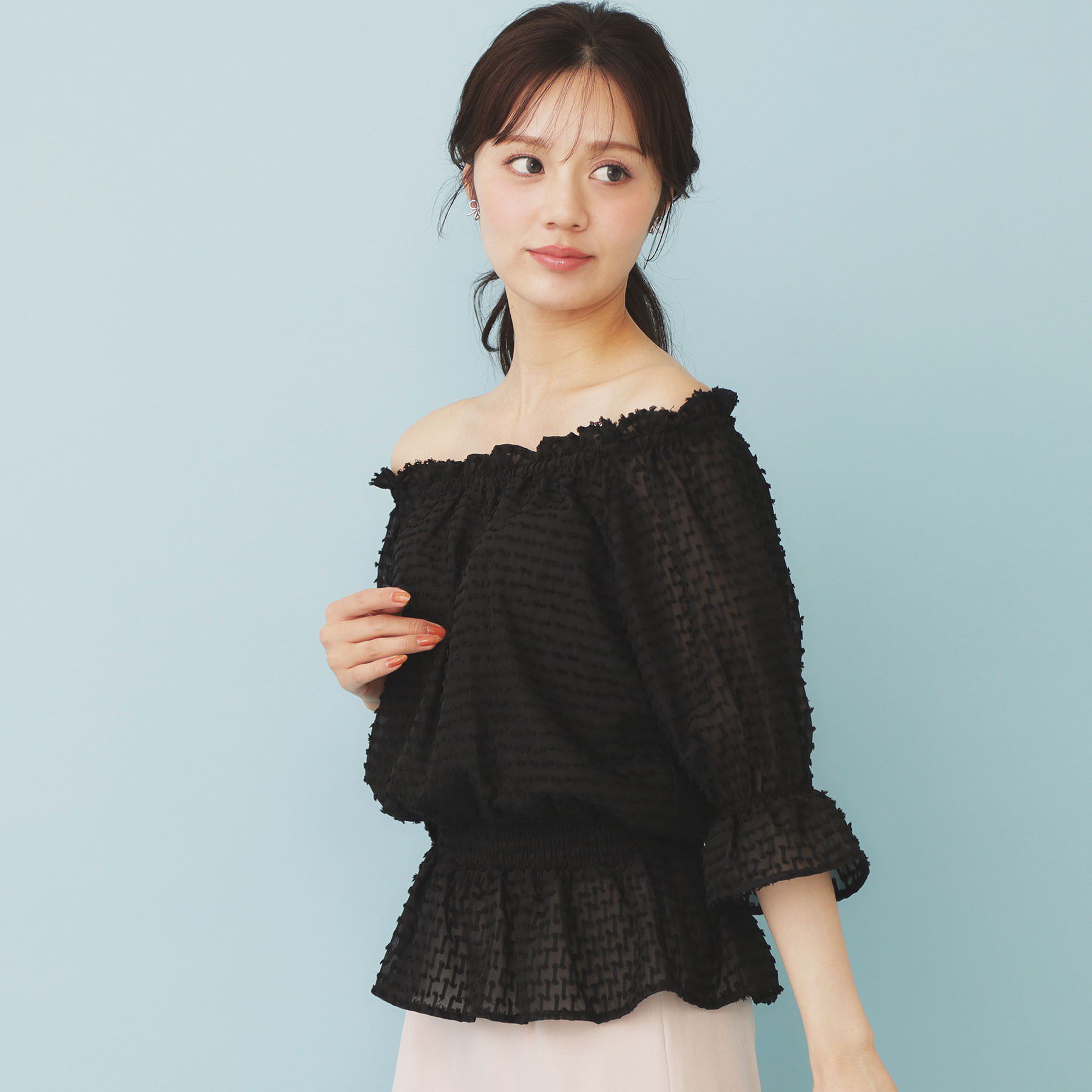 index「2WAY カットジャカードブラウス【洗濯機洗い可/防シワ】」|シャツ・ブラウス|