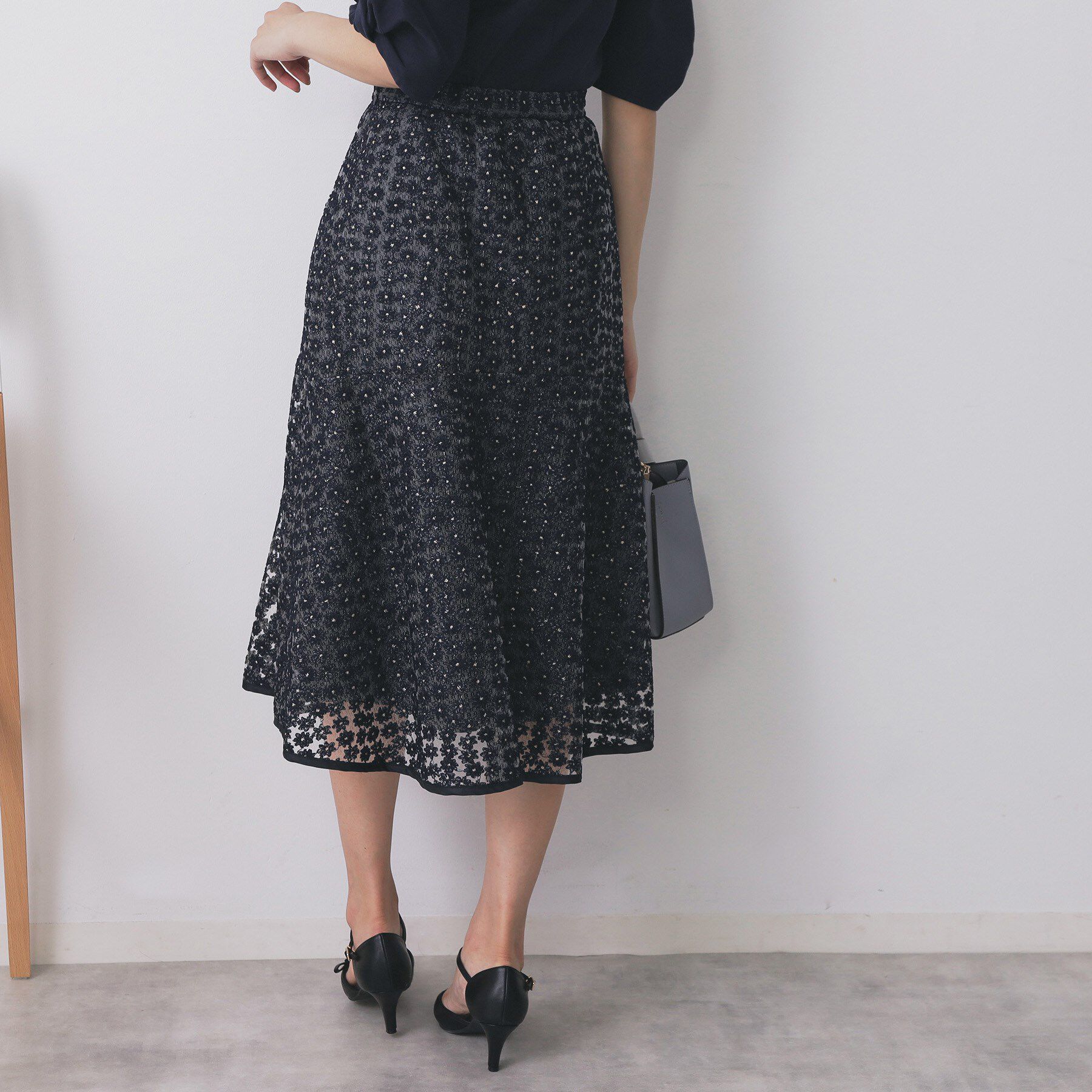 index「小花刺繍チュールマーメイドスカート【洗濯機OK/抗ピル】」|スカート|