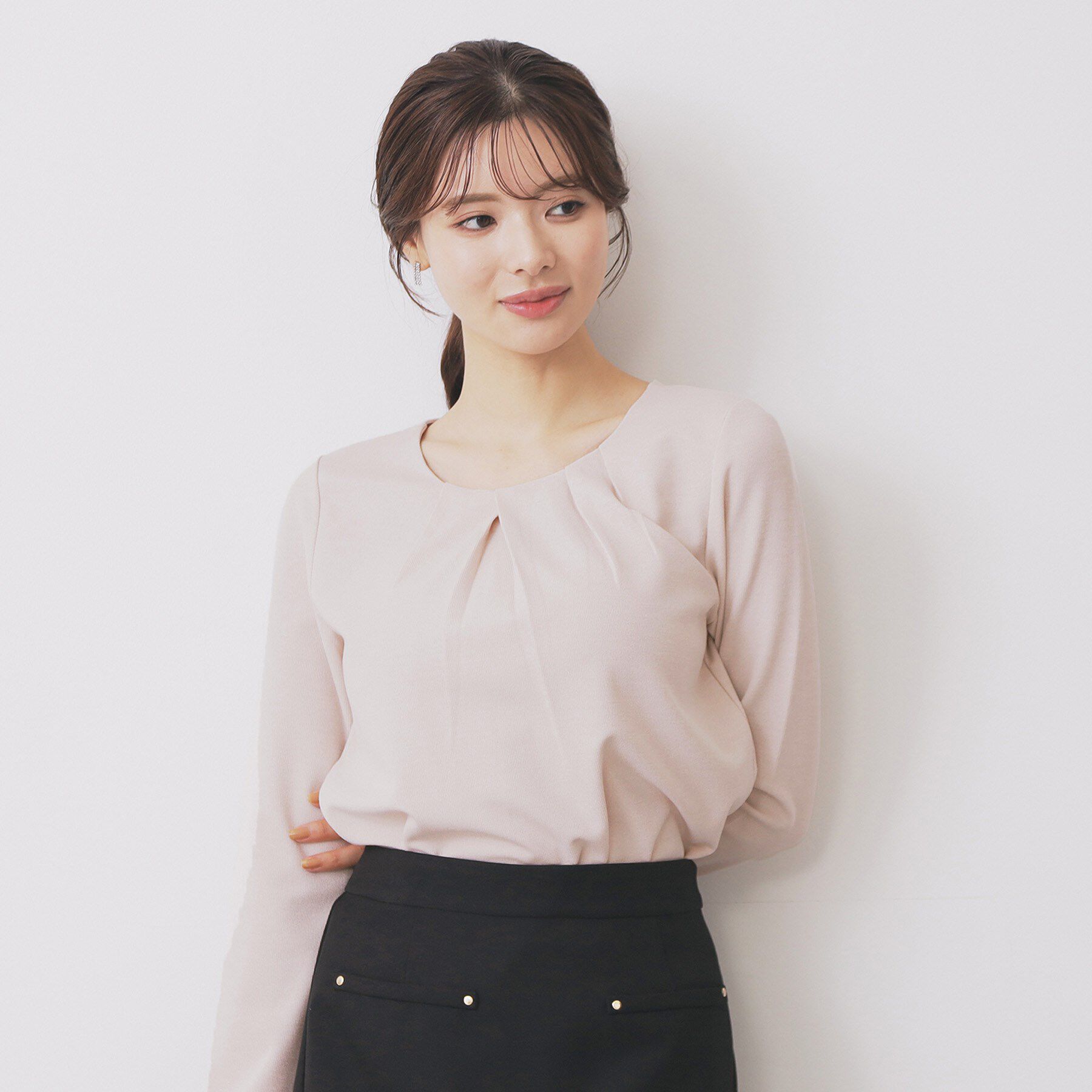 index「フロントタックトップス【洗濯機洗い可/UVケア】」|Tシャツ・カットソー|