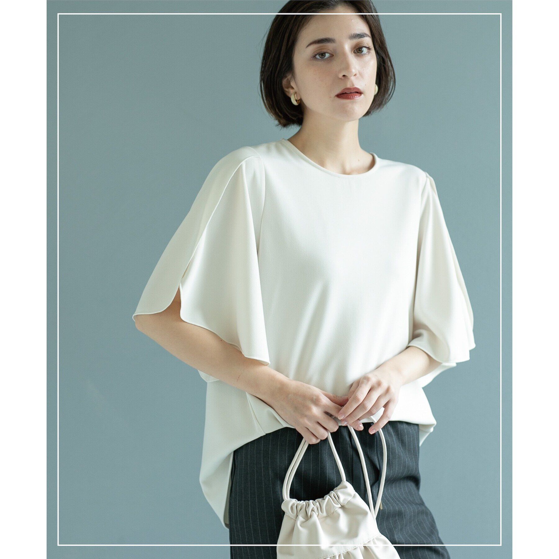 OPAQUE.CLIP「UV チューリップスリーブトップス【吸水速乾/洗濯機洗い可】」|Tシャツ・カットソー|