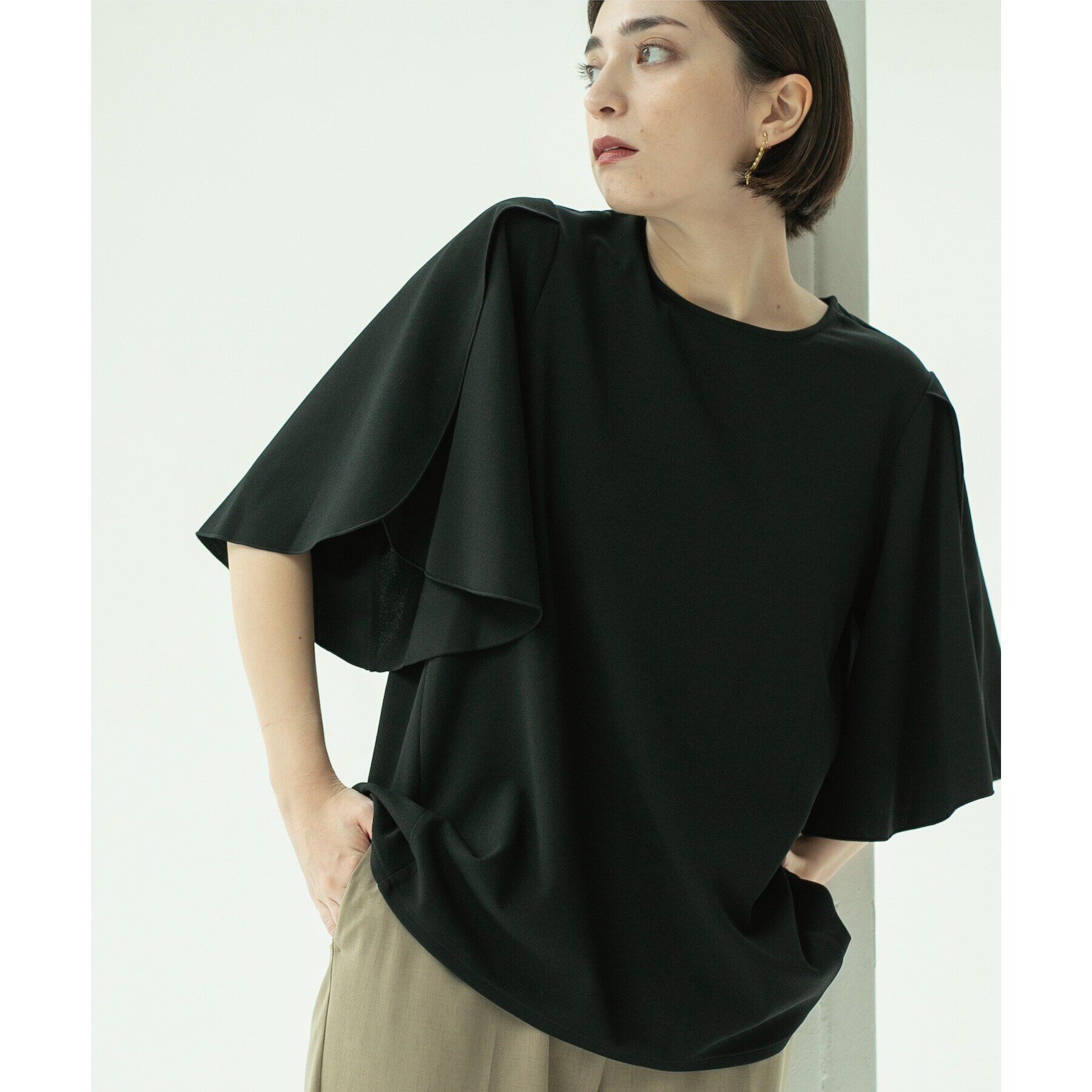 OPAQUE.CLIP「UV チューリップスリーブトップス【吸水速乾/洗濯機洗い可】」|Tシャツ・カットソー|