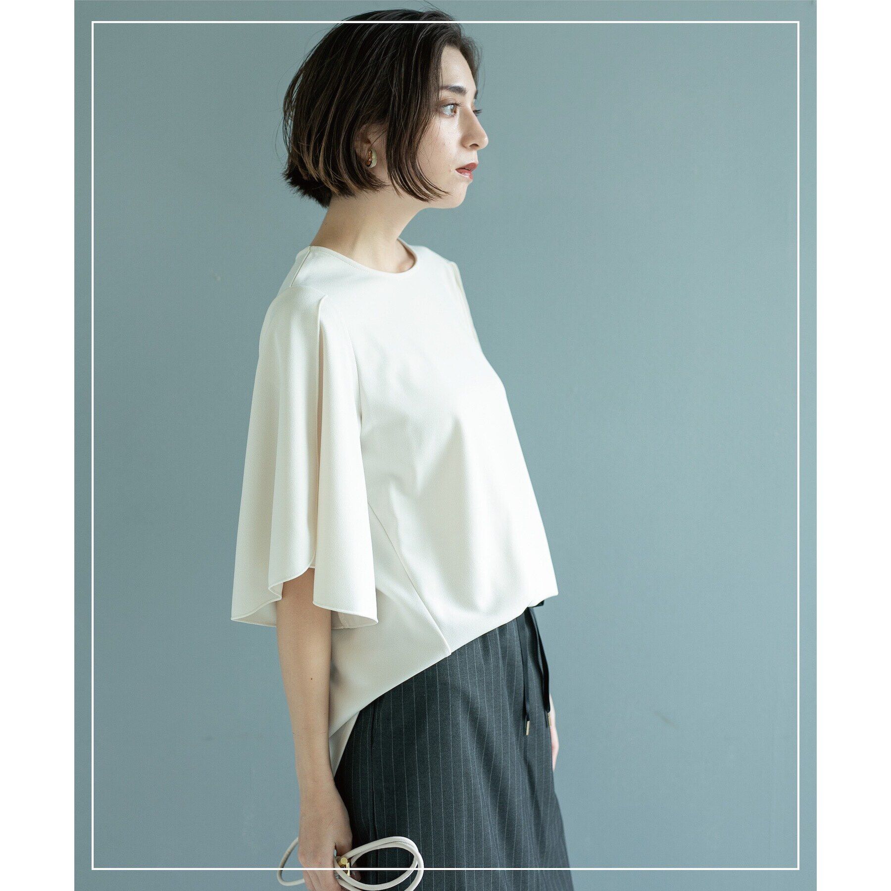 OPAQUE.CLIP「UV チューリップスリーブトップス【吸水速乾/洗濯機洗い可】」|Tシャツ・カットソー|