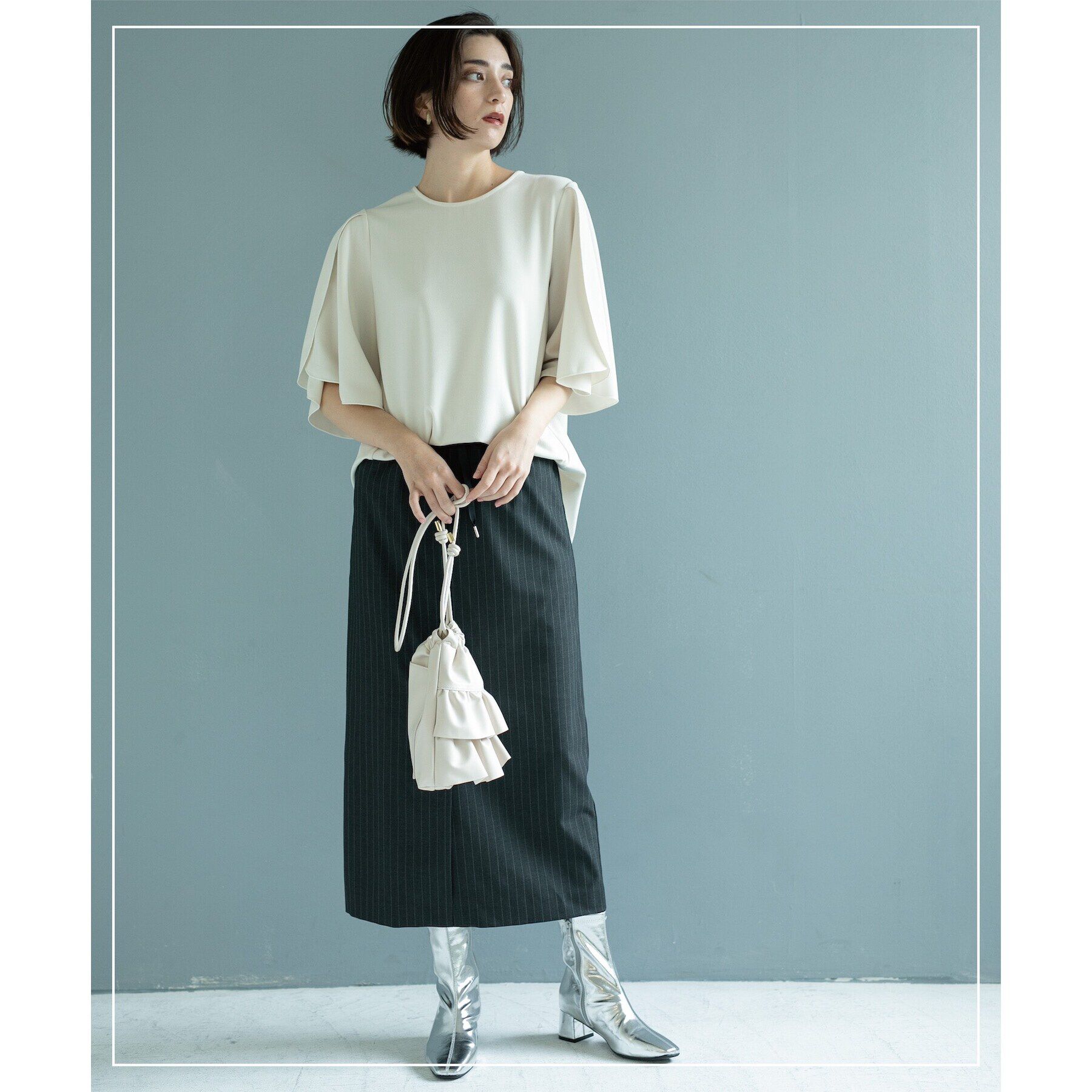 OPAQUE.CLIP「UV チューリップスリーブトップス【吸水速乾/洗濯機洗い可】」|Tシャツ・カットソー|