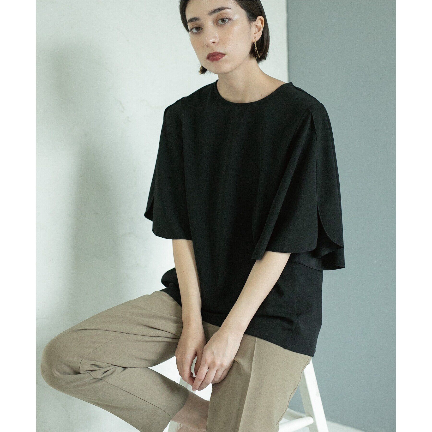 OPAQUE.CLIP「UV チューリップスリーブトップス【吸水速乾/洗濯機洗い可】」|Tシャツ・カットソー|