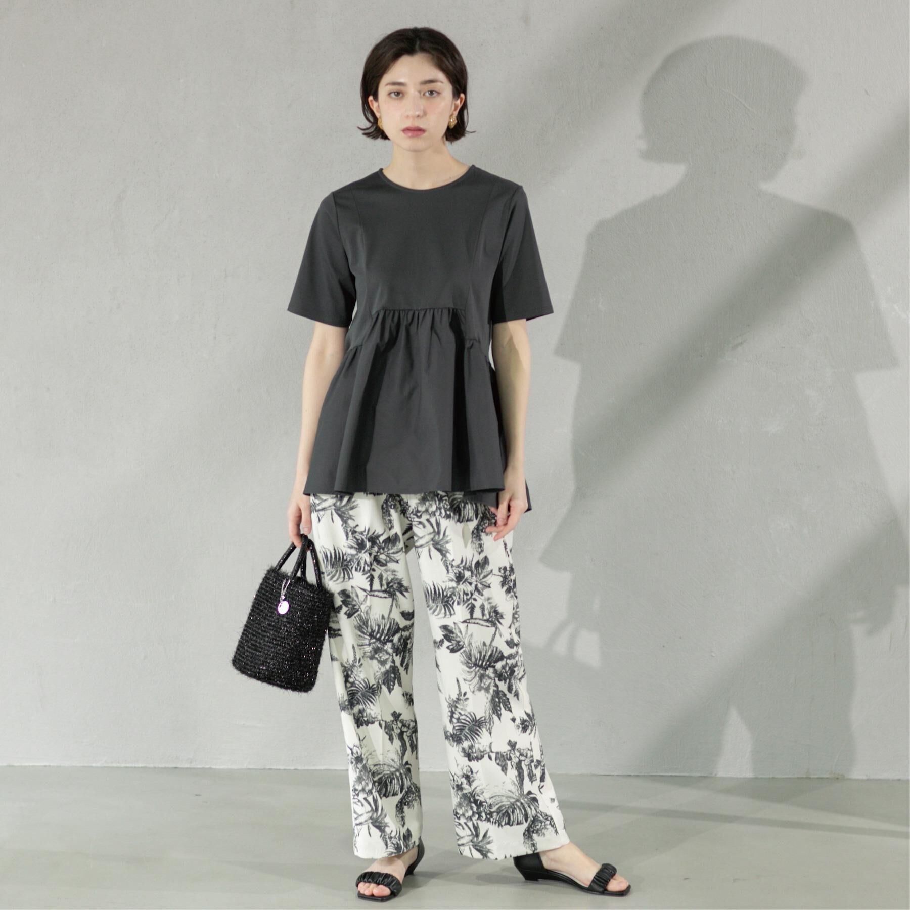 OPAQUE.CLIP「ペプラムドッキングカットソー【洗濯機洗い可】」|Tシャツ・カットソー|