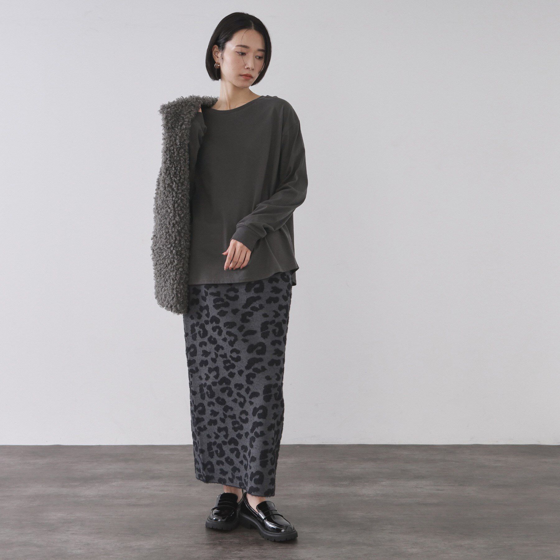 OPAQUE.CLIP「リラクシーロングTシャツ【洗濯機OK】」|Tシャツ・カットソー|