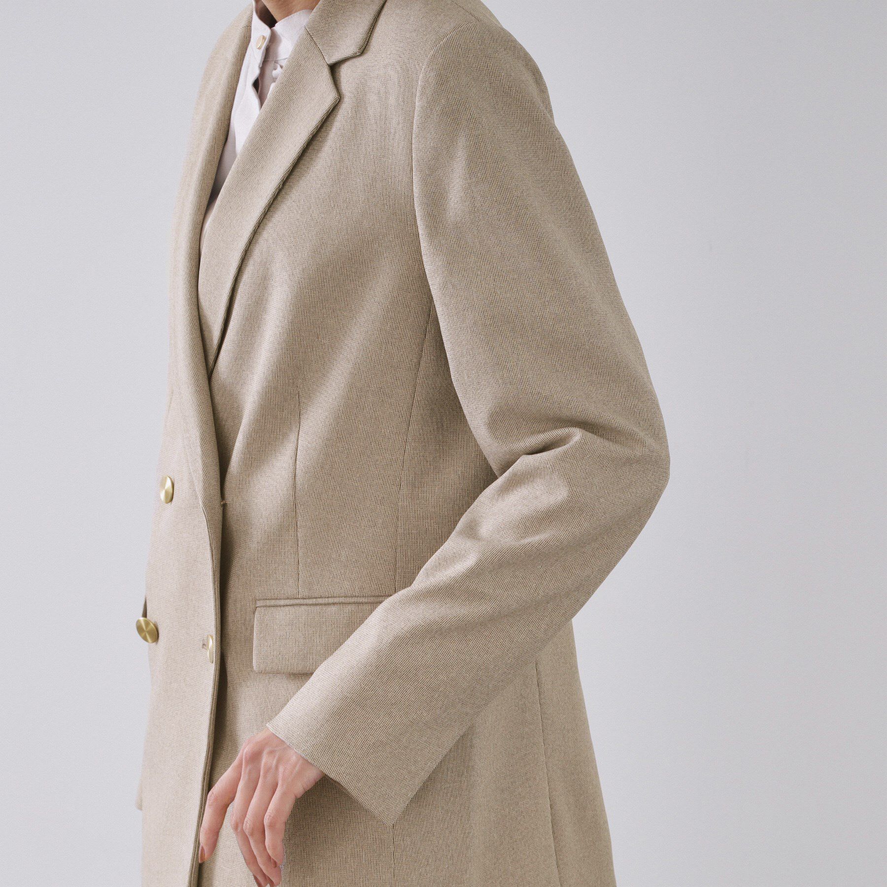 OPAQUE.CLIP「ストレッチダブルブレストテーラードジャケット/セットアップ対応可【洗濯機OK】」|テーラードジャケット|