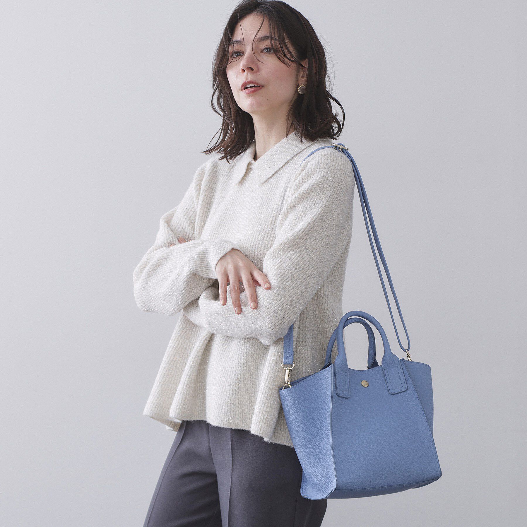 OPAQUE.CLIP「サイドウィングミドルトートバッグ【2WAY／軽量】」|ショルダー・メッセンジャー|