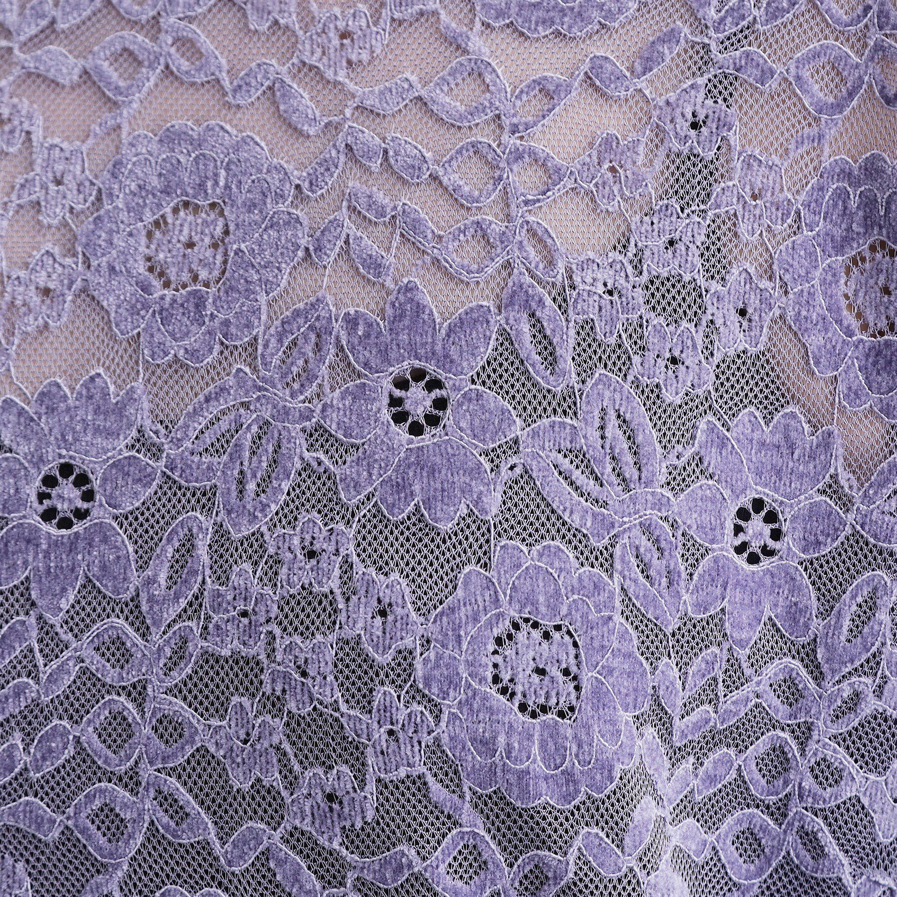 OPAQUE.CLIP「【es】フロッキーレースロングドレス」|ワンピース|