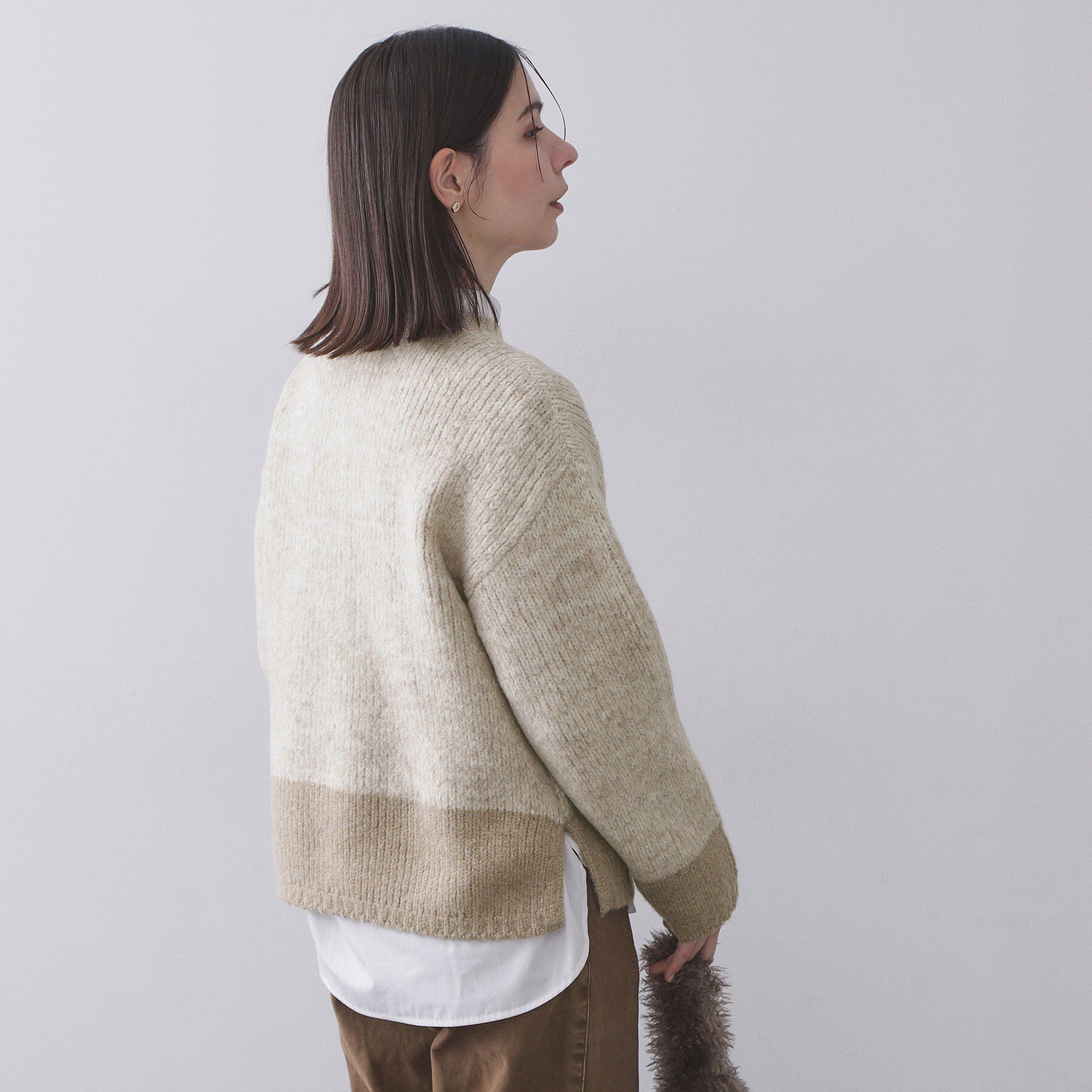 OPAQUE.CLIP「カラーMIXミドルゲージニット【洗濯機OK】」|ニット・セーター|