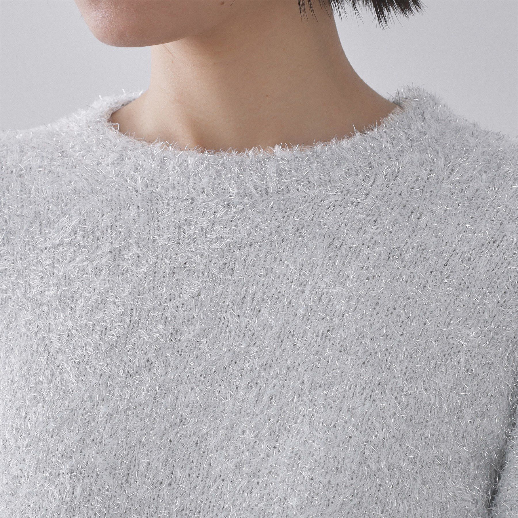 OPAQUE.CLIP「きらきらフェザーニット【洗濯機OK】」|ニット・セーター|