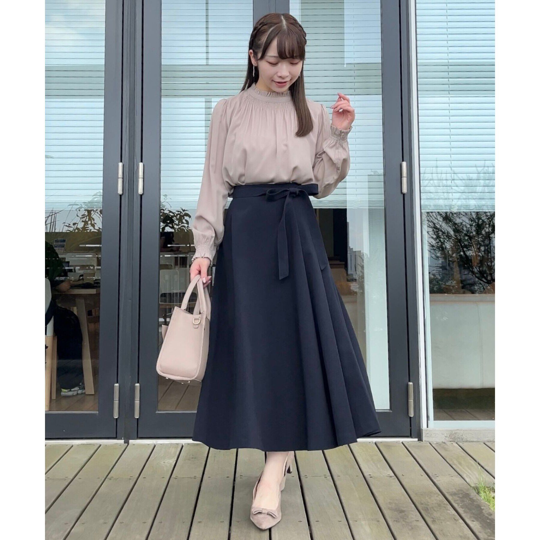 Couture broach「【美シルエット・好印象スカート】サイドタックプリーツスカート」|スカート|