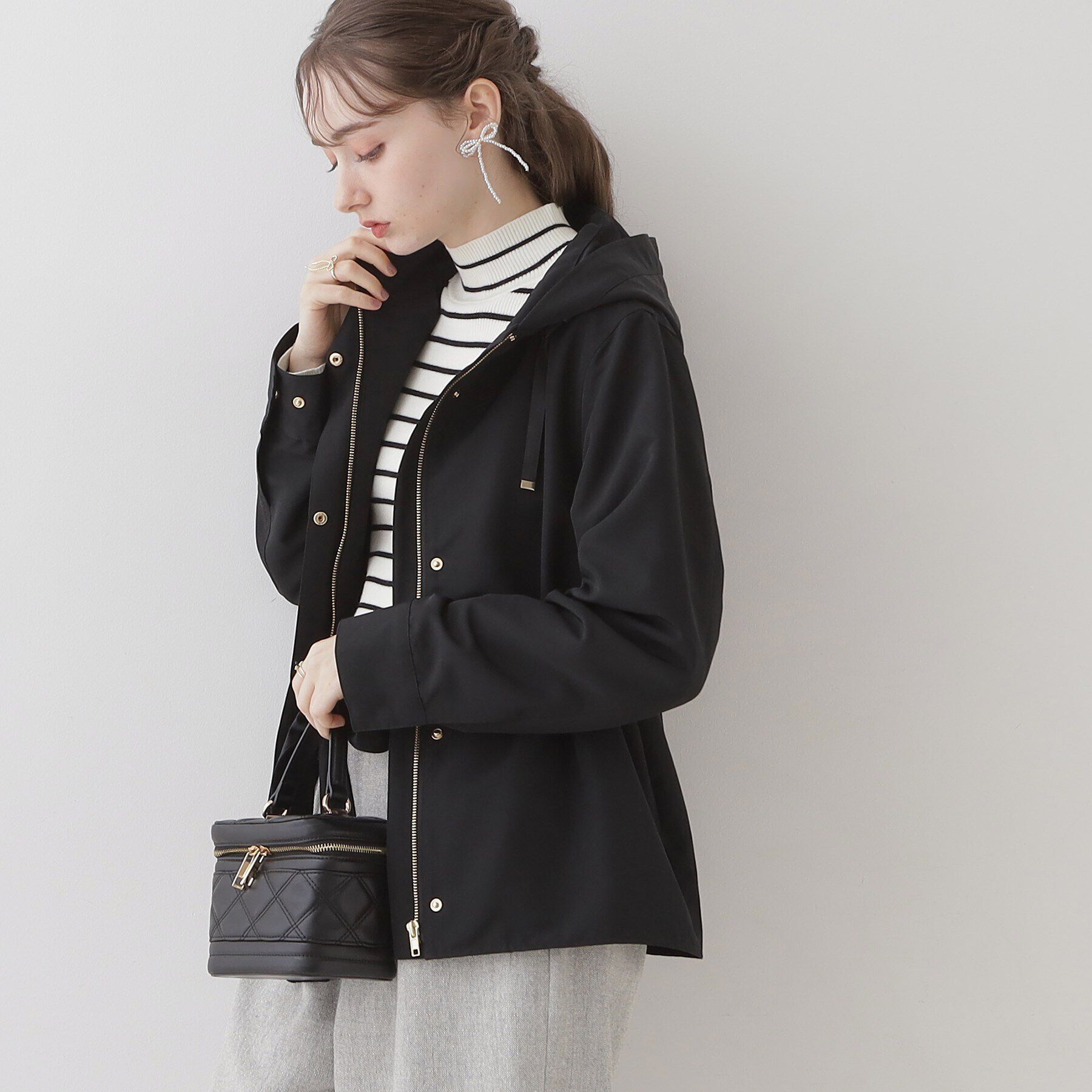 Couture broach「【愛されマンパ】ハートキルトライナー付マウンテンパーカ」|ブルゾン・スタジャン|