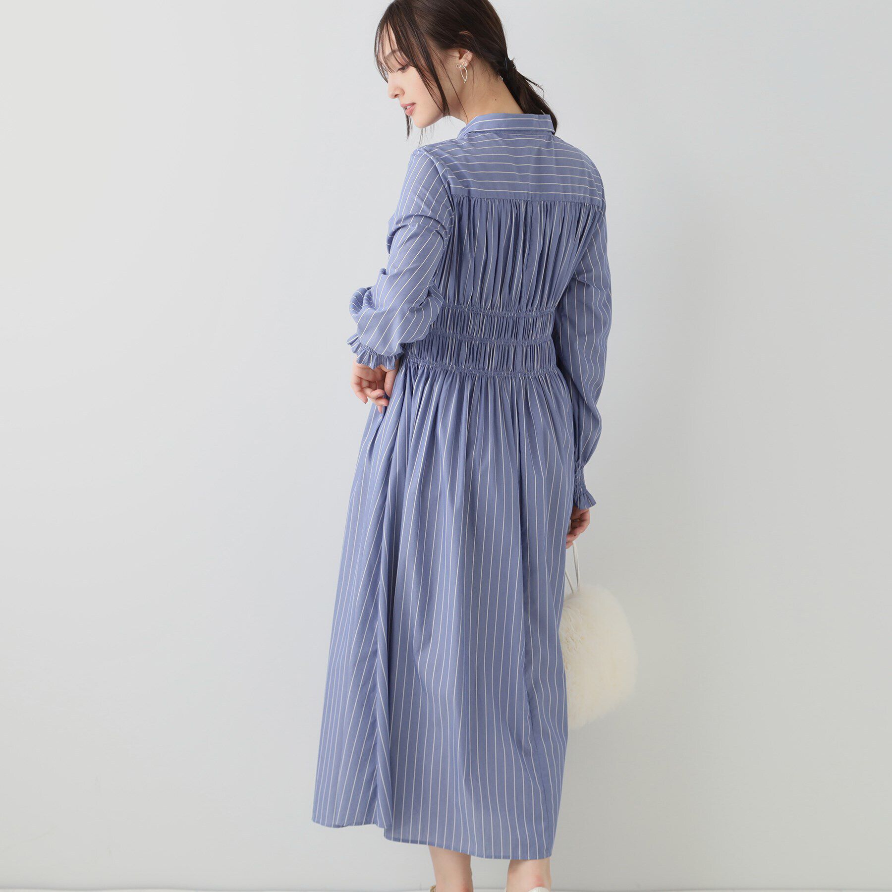 Couture broach「シャーリングシャツワンピース」|ワンピース|