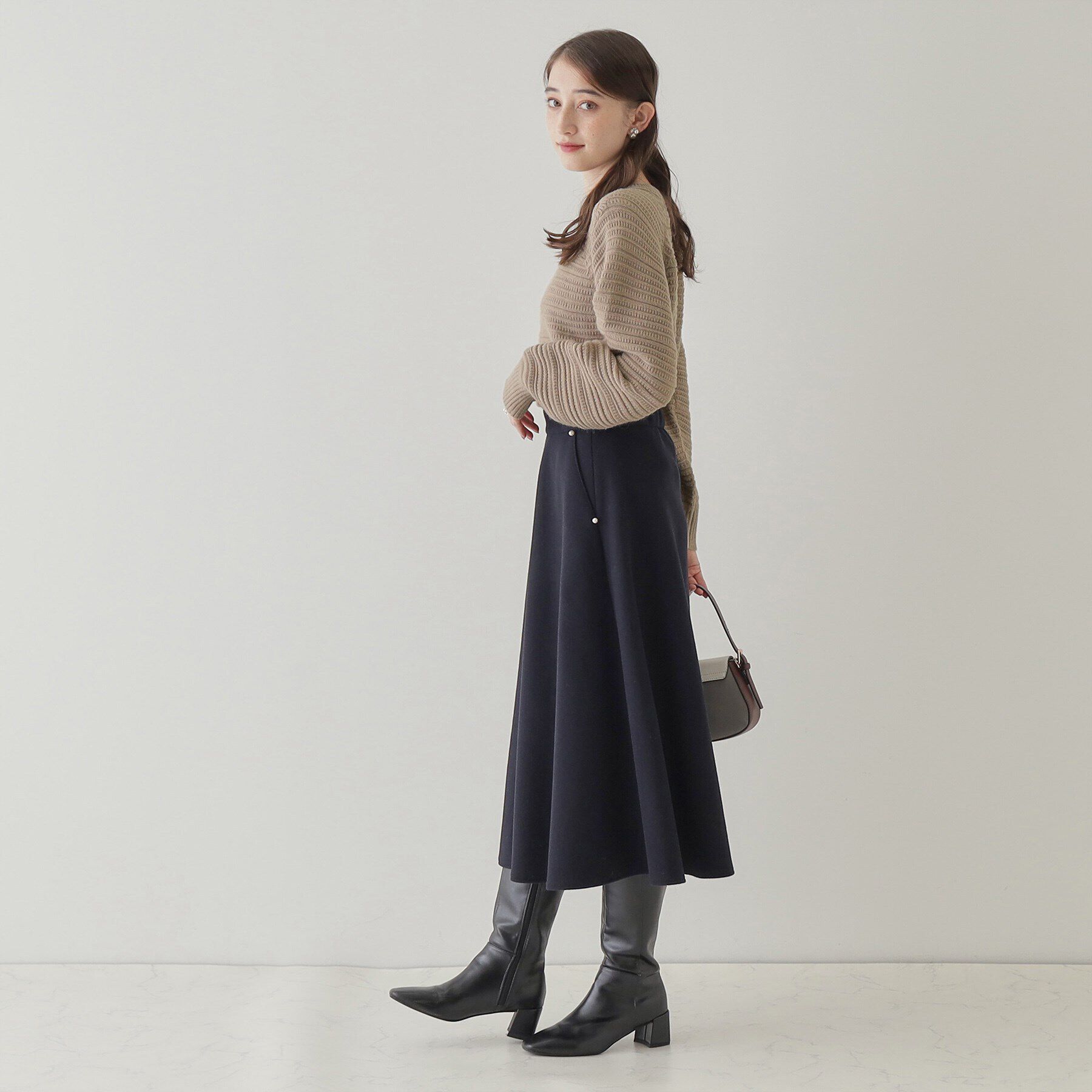 Couture broach「【レディな華やかニット】エンブロフラワーニット」|ニット・セーター|